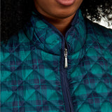 Karen Scott Women's Plus Size Printed Puffer Vest Navy Size 1X