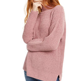 Hippie Rose Juniors' Mock-Neck Chenille Sweater Purple Size X-Small