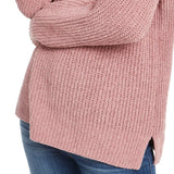 Hippie Rose Juniors' Mock-Neck Chenille Sweater Purple Size X-Small