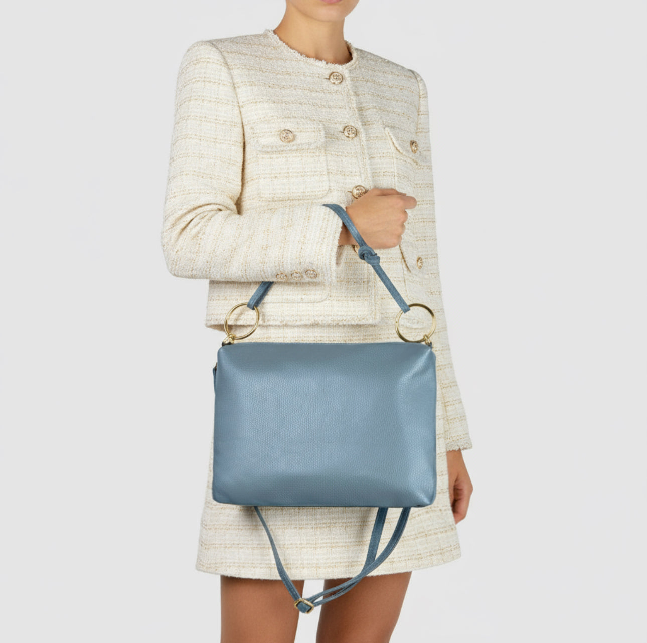 Calf Leather Shoulder + Crossbody Bag