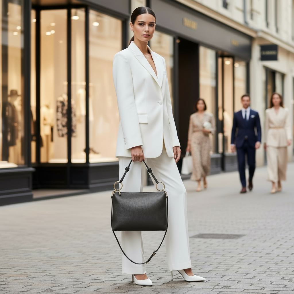 Calf Leather Shoulder + Crossbody Bag