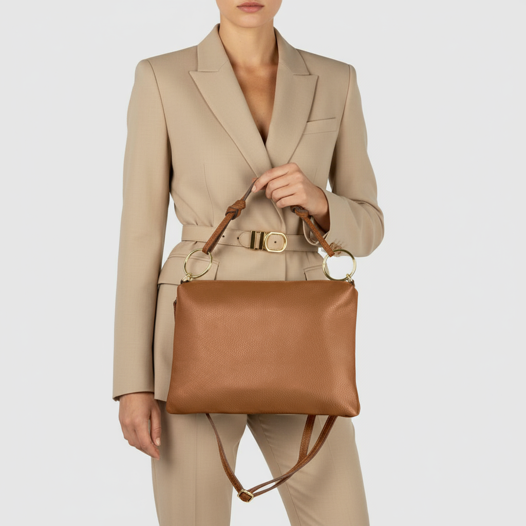 Calf Leather Shoulder + Crossbody Bag