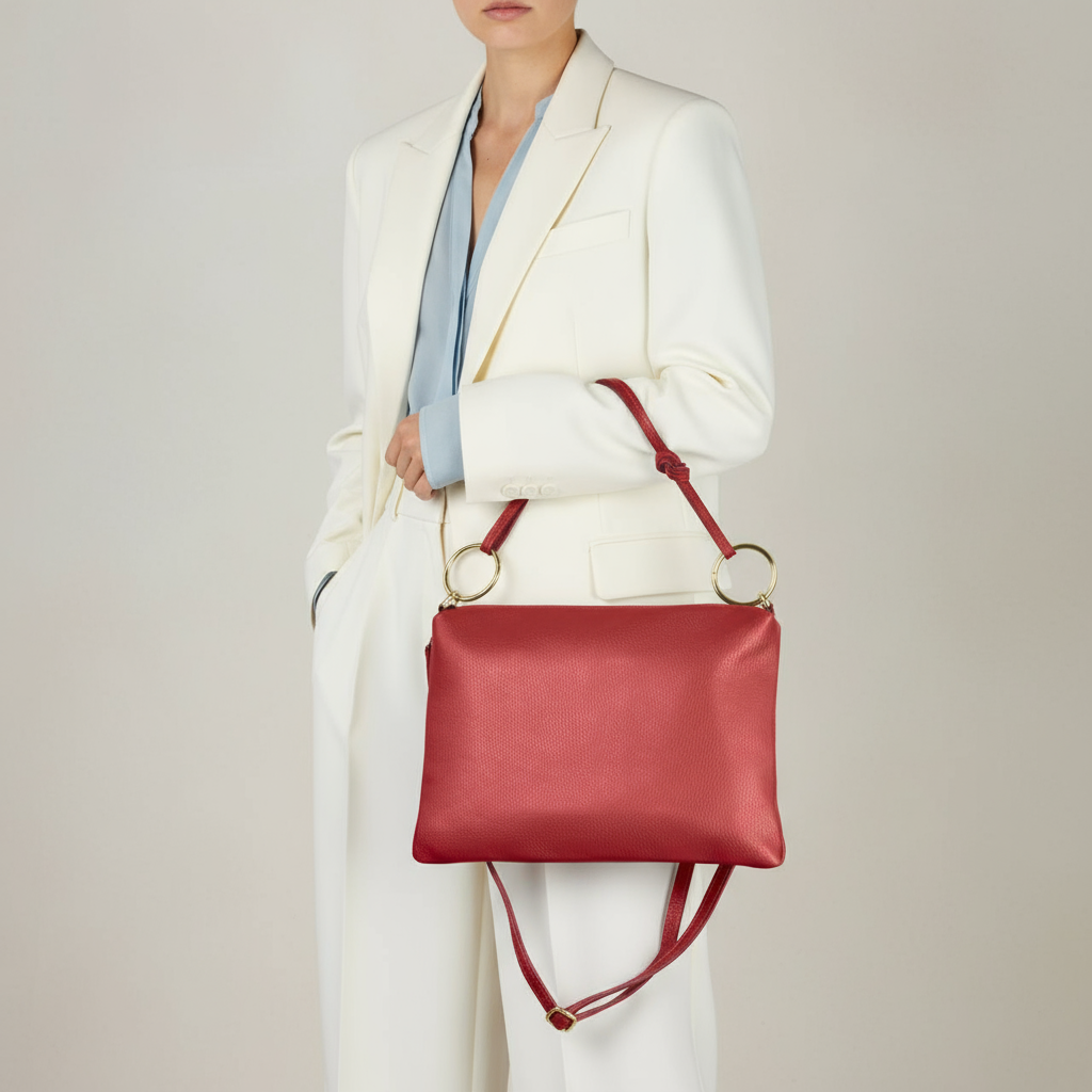 Calf Leather Shoulder + Crossbody Bag