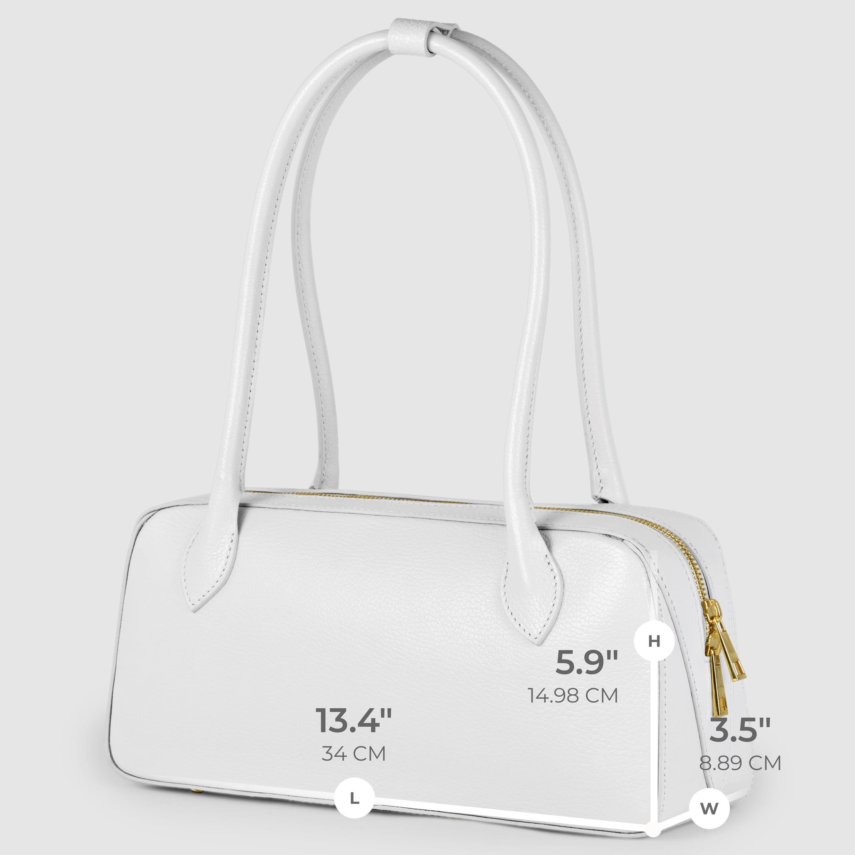 Calf Leather East-West Shoulder Bag