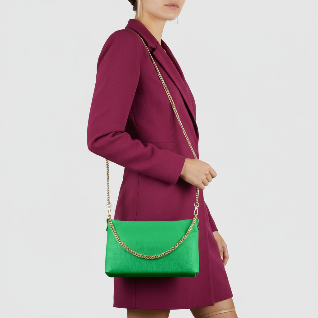 Italian Genuine Calf Leather Crossbody Bag 101315