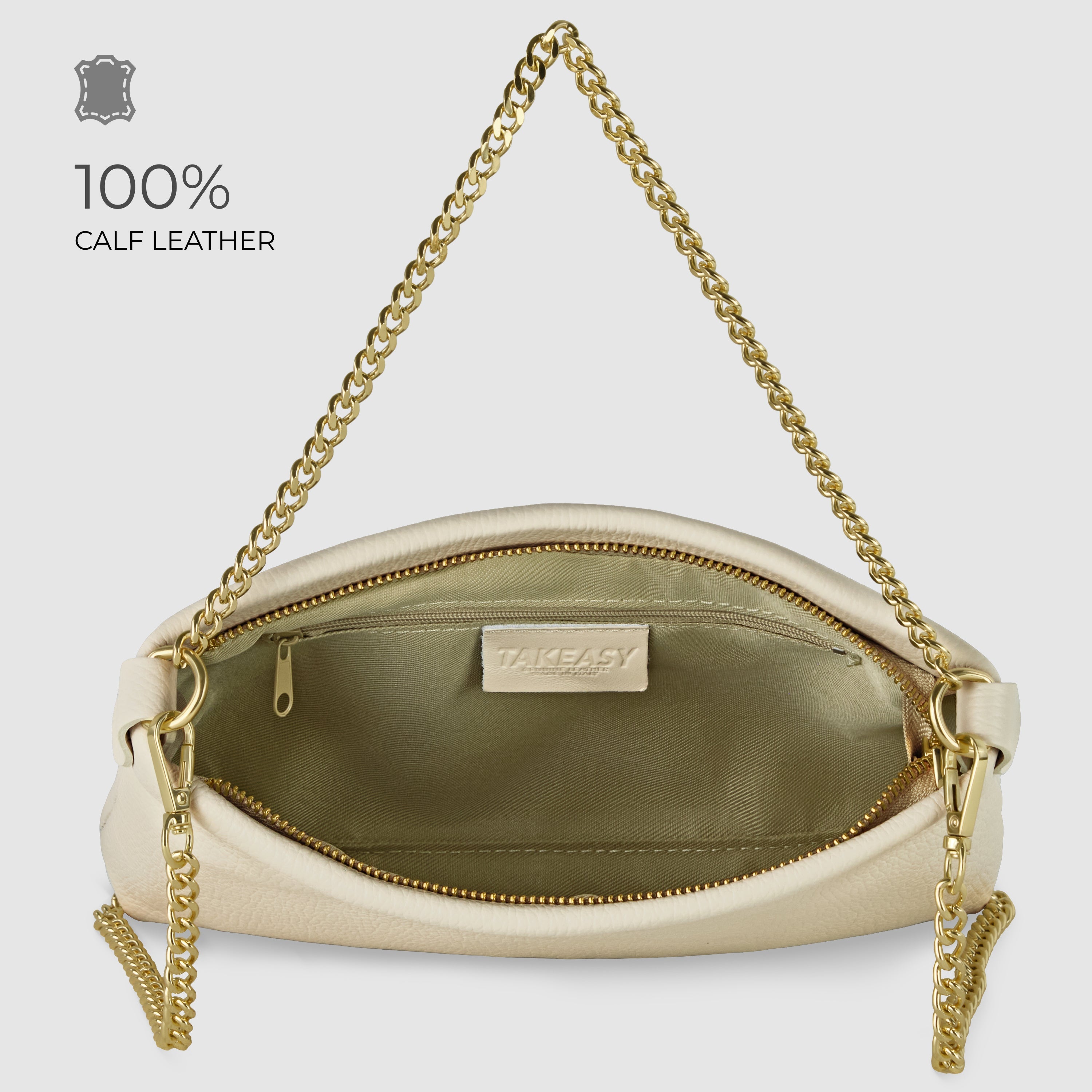 Italian Genuine Calf Leather Crossbody Bag 101315