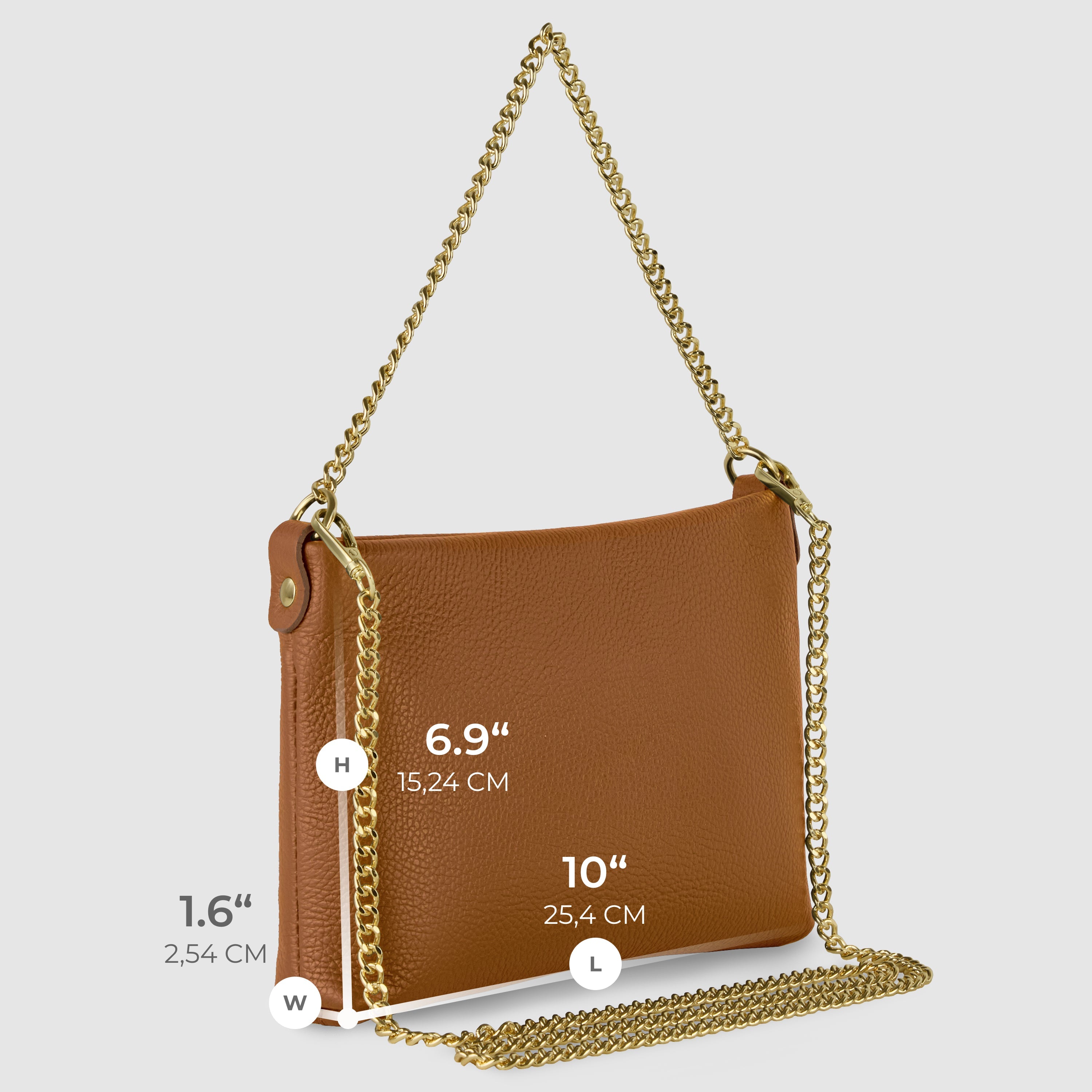 Italian Genuine Calf Leather Crossbody Bag 101315