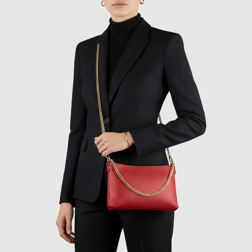 Italian Genuine Calf Leather Crossbody Bag 101315