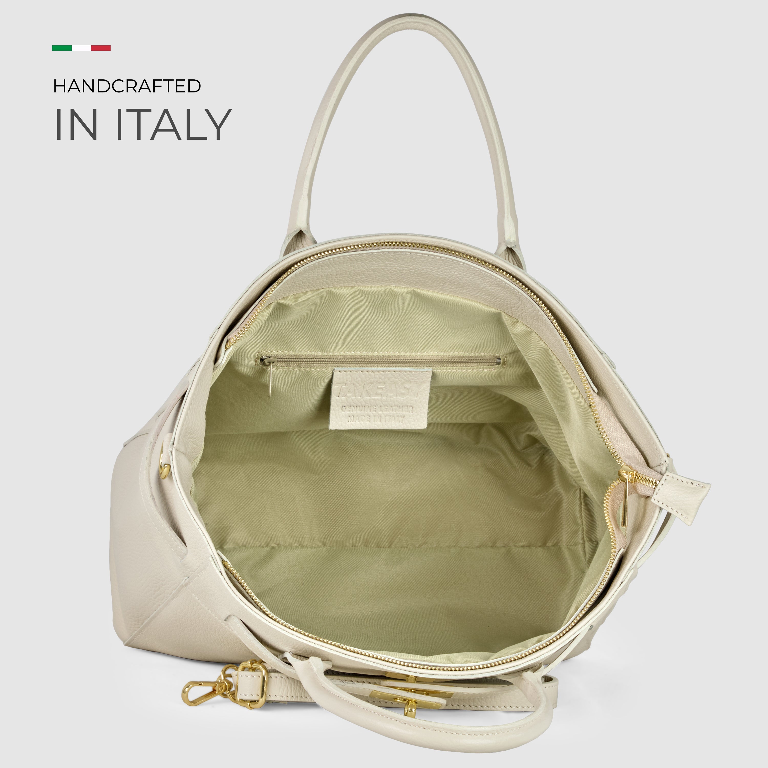 Italian Genuine Calf Leather Top-handle Bag 233233