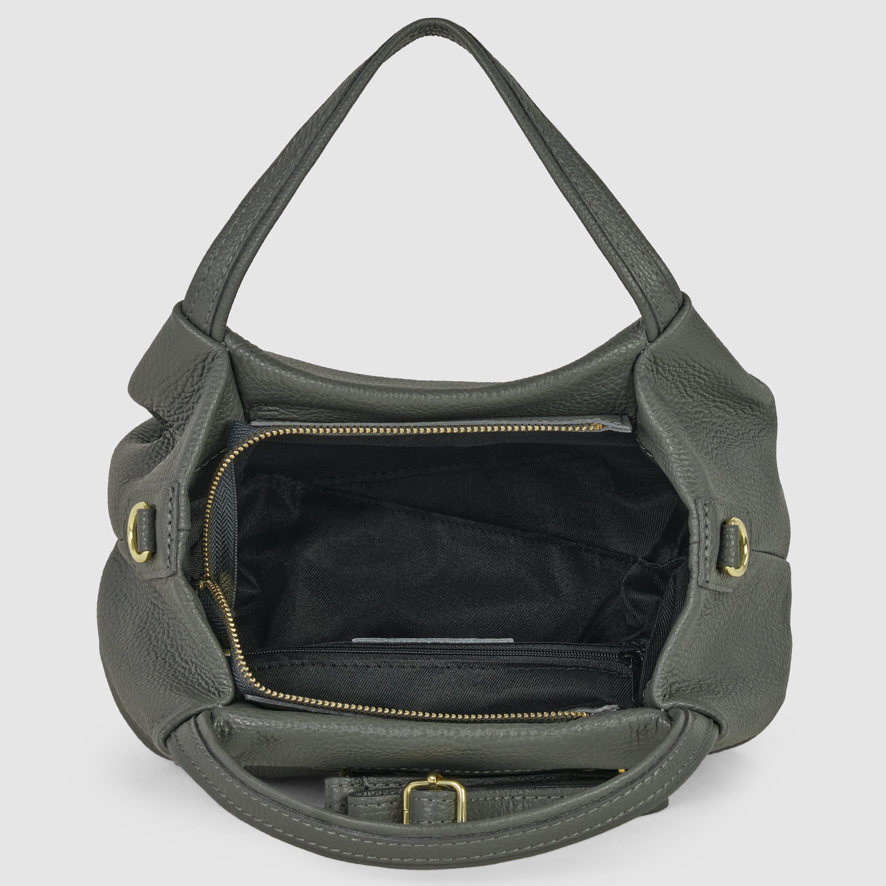 Italian Genuine Calf Leather Top-handle Bag 322055