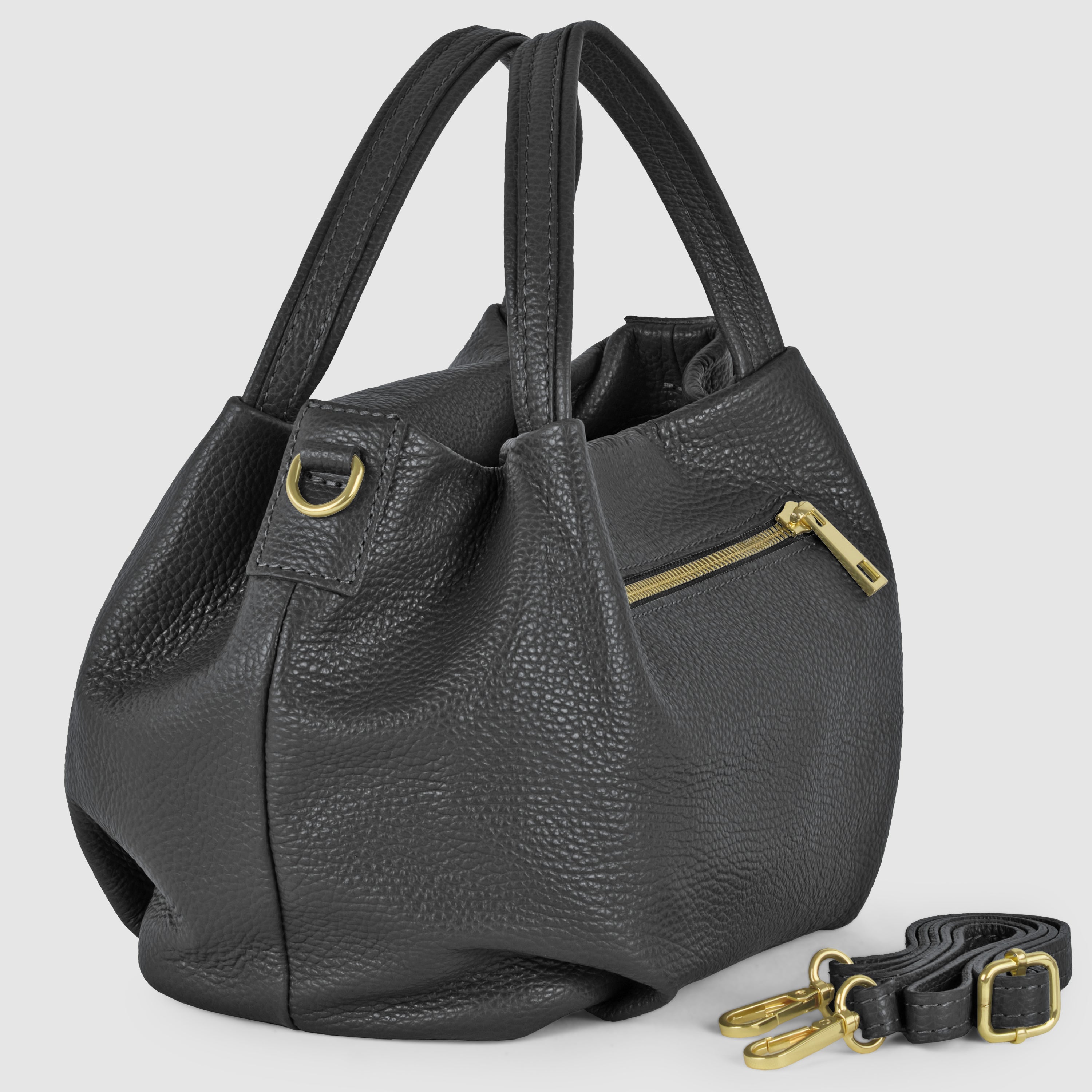 Italian Genuine Calf Leather Top-handle Bag 322055