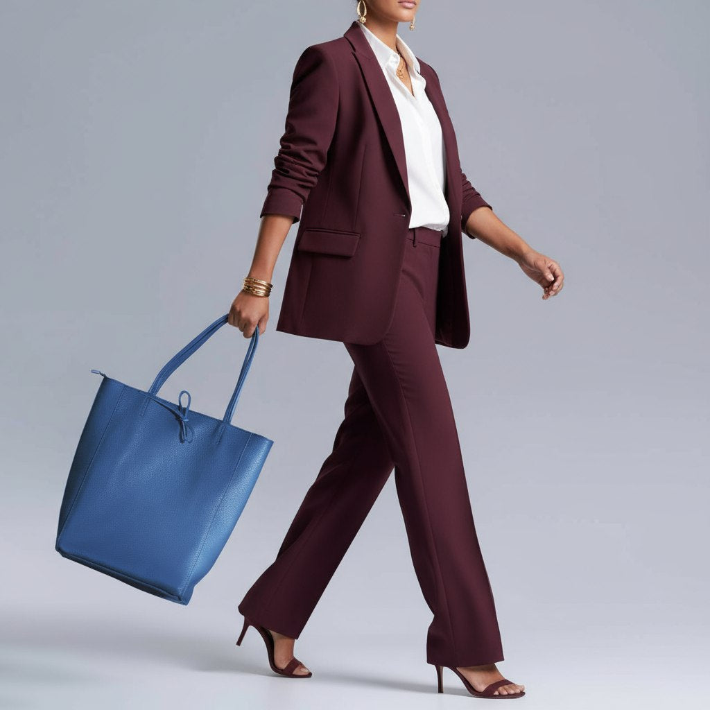 Italian Genuine Calf Leather Tote Bag