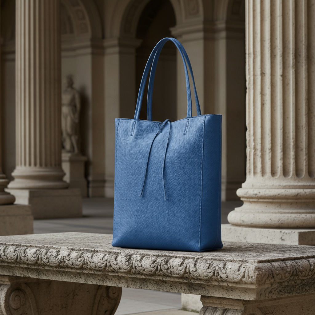 Italian Genuine Calf Leather Tote Bag