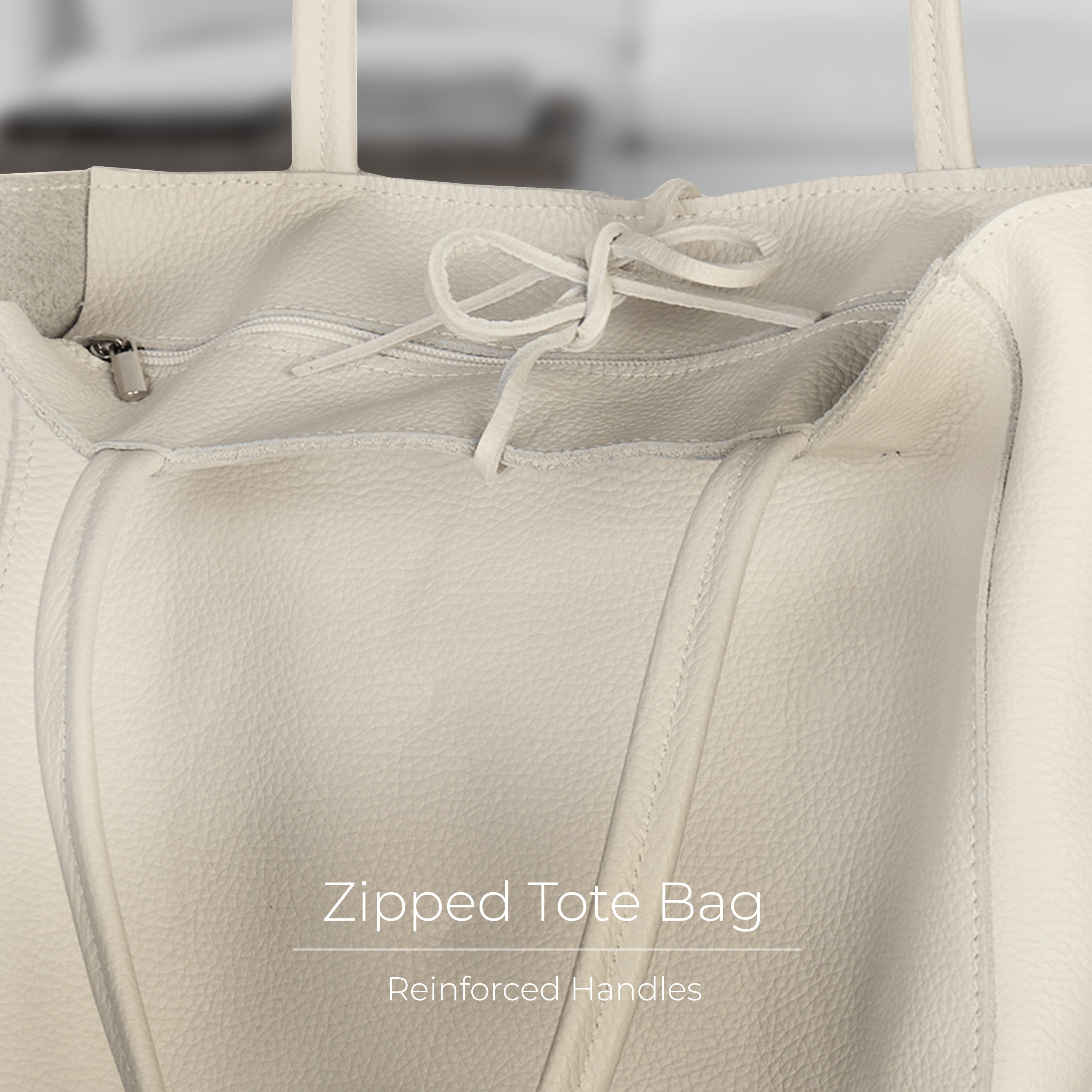 Italian Genuine Calf Leather Tote Bag