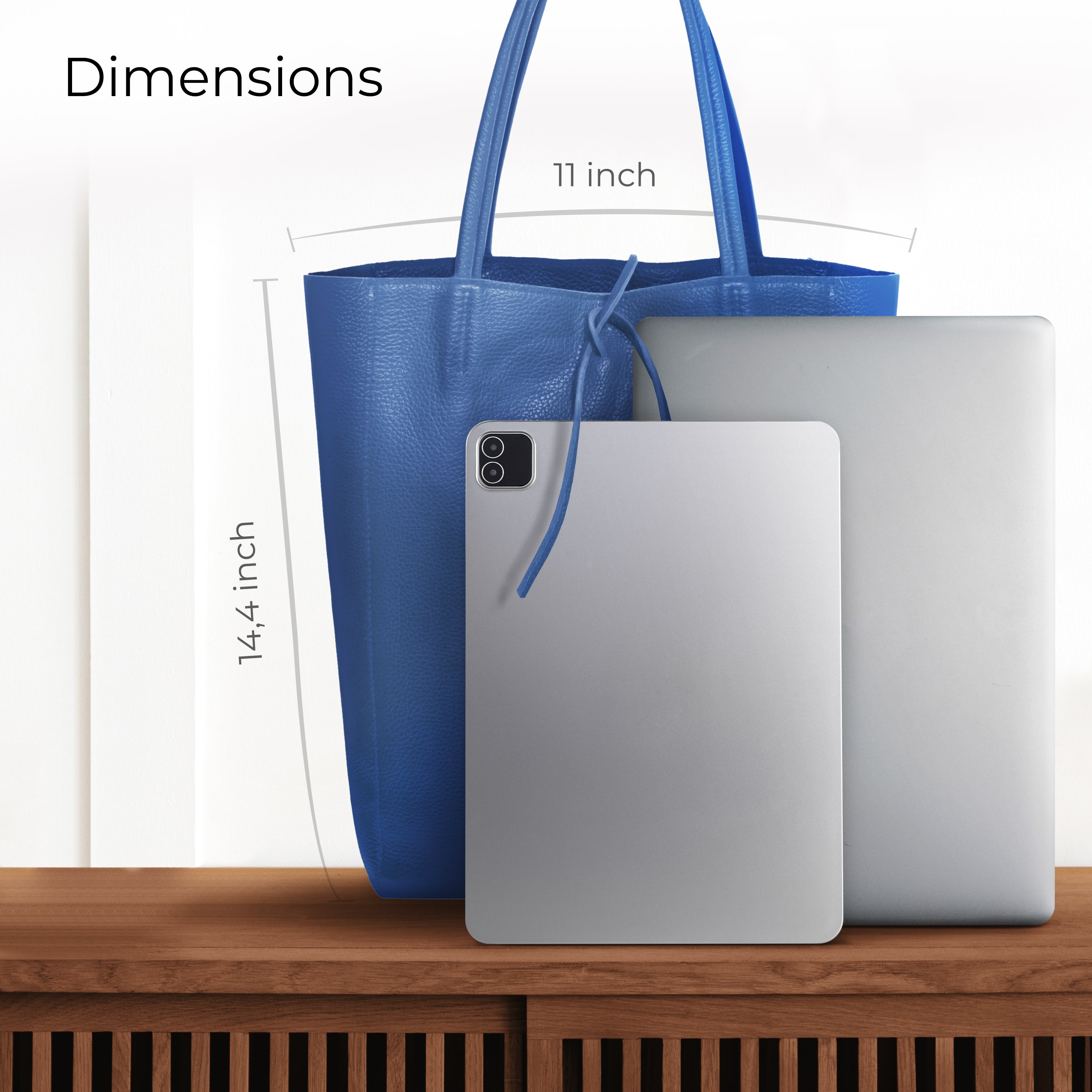 Italian Genuine Calf Leather Tote Bag