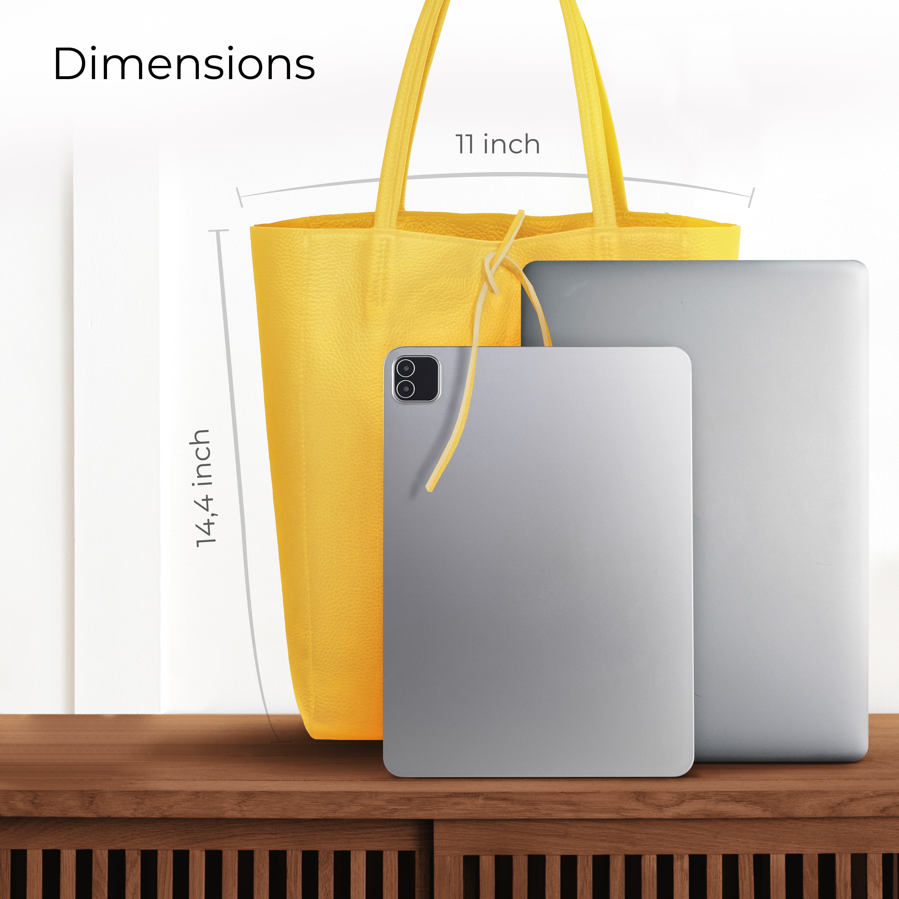 Italian Genuine Calf Leather Tote Bag