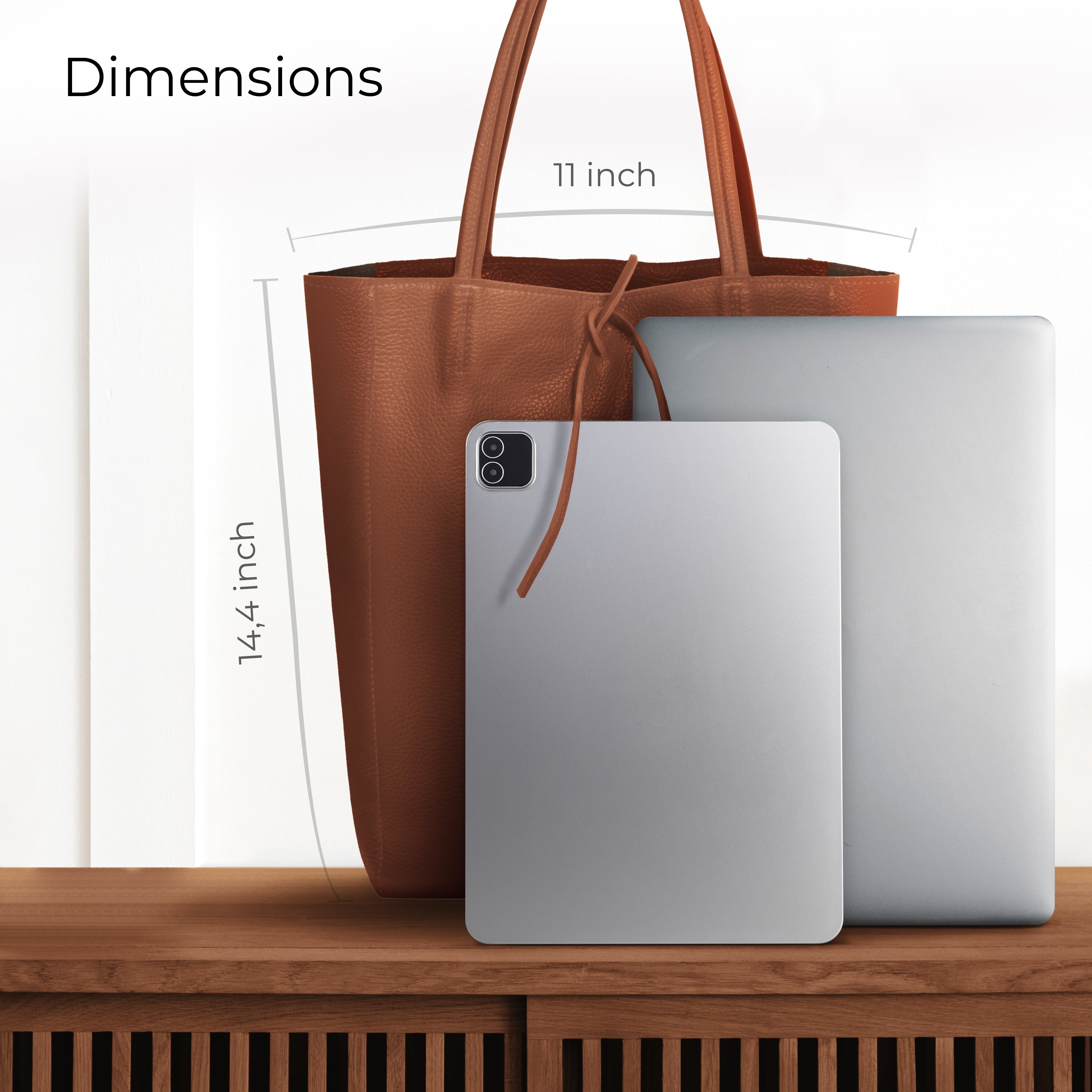 Italian Genuine Calf Leather Tote Bag