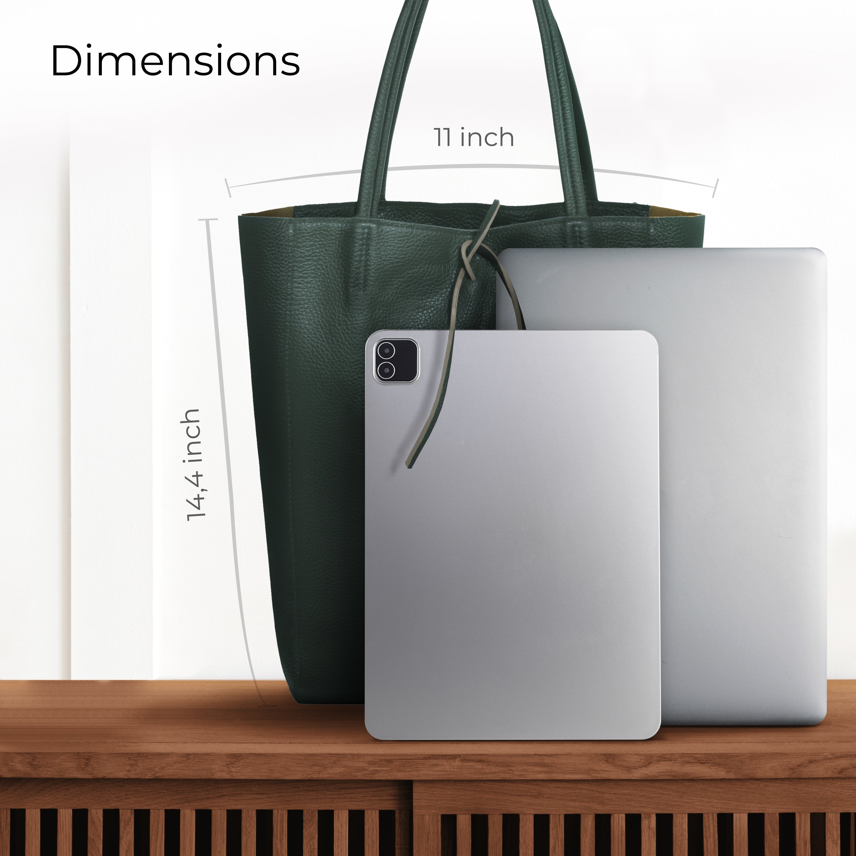 Italian Genuine Calf Leather Tote Bag