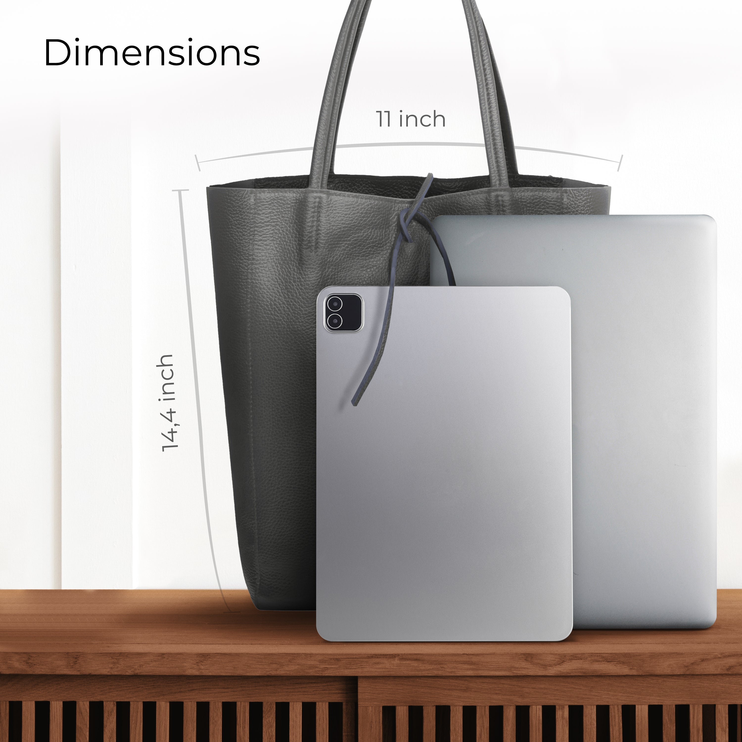 Italian Genuine Calf Leather Tote Bag