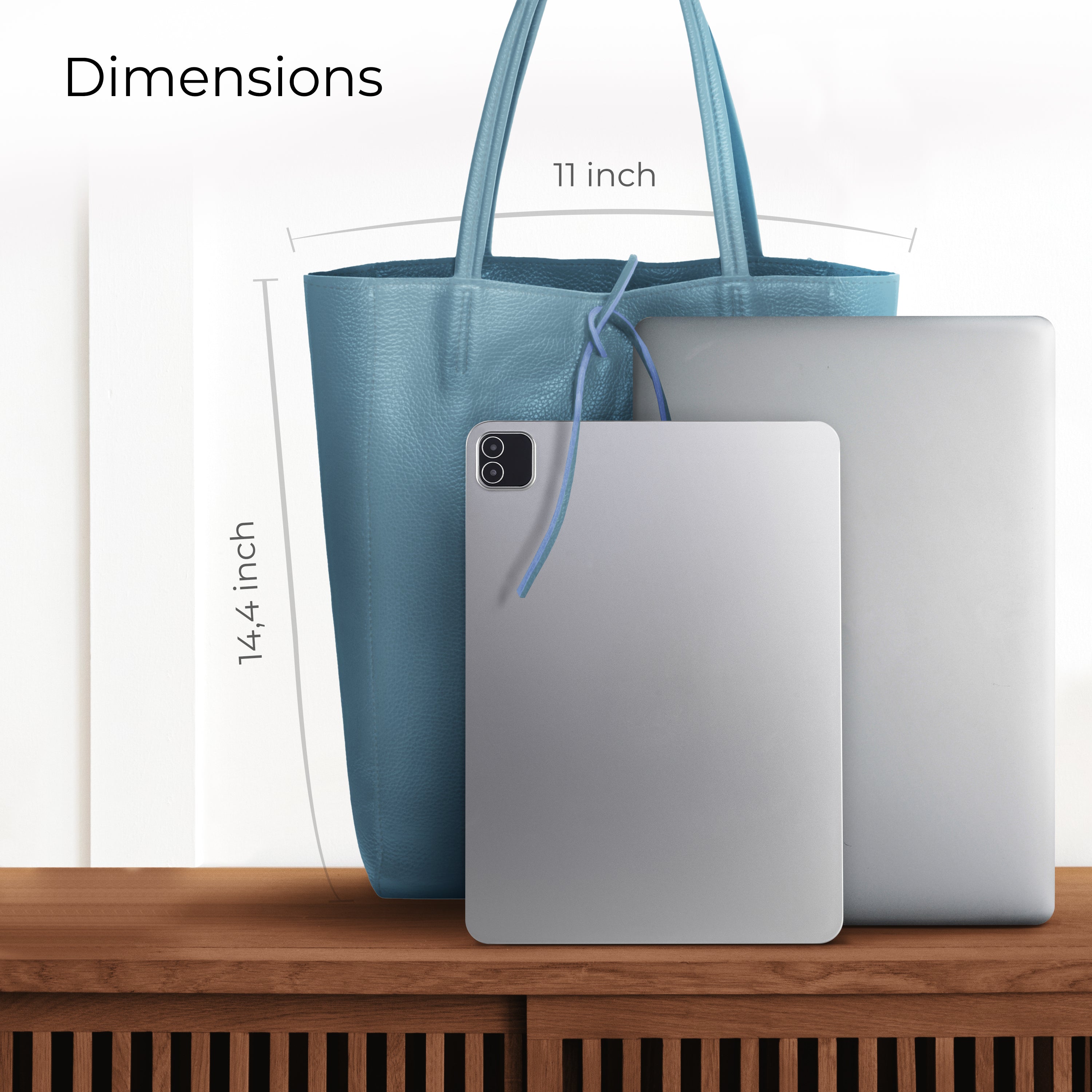 Italian Genuine Calf Leather Tote Bag