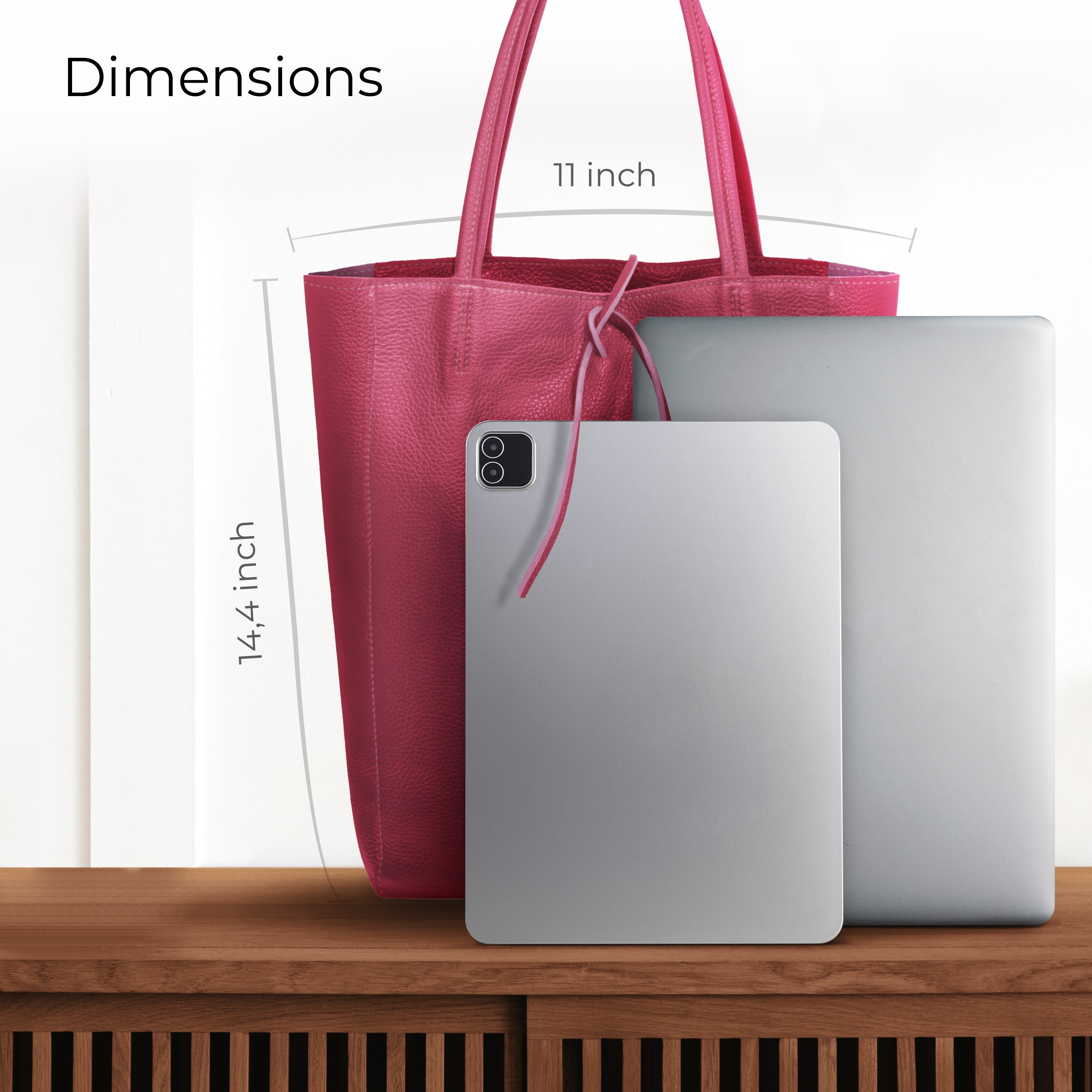 Italian Genuine Calf Leather Tote Bag