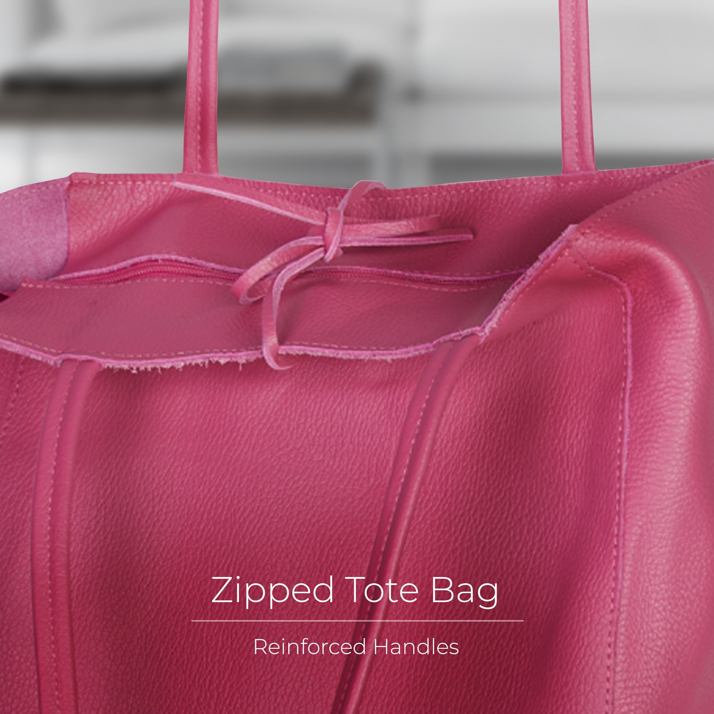 Italian Genuine Calf Leather Tote Bag