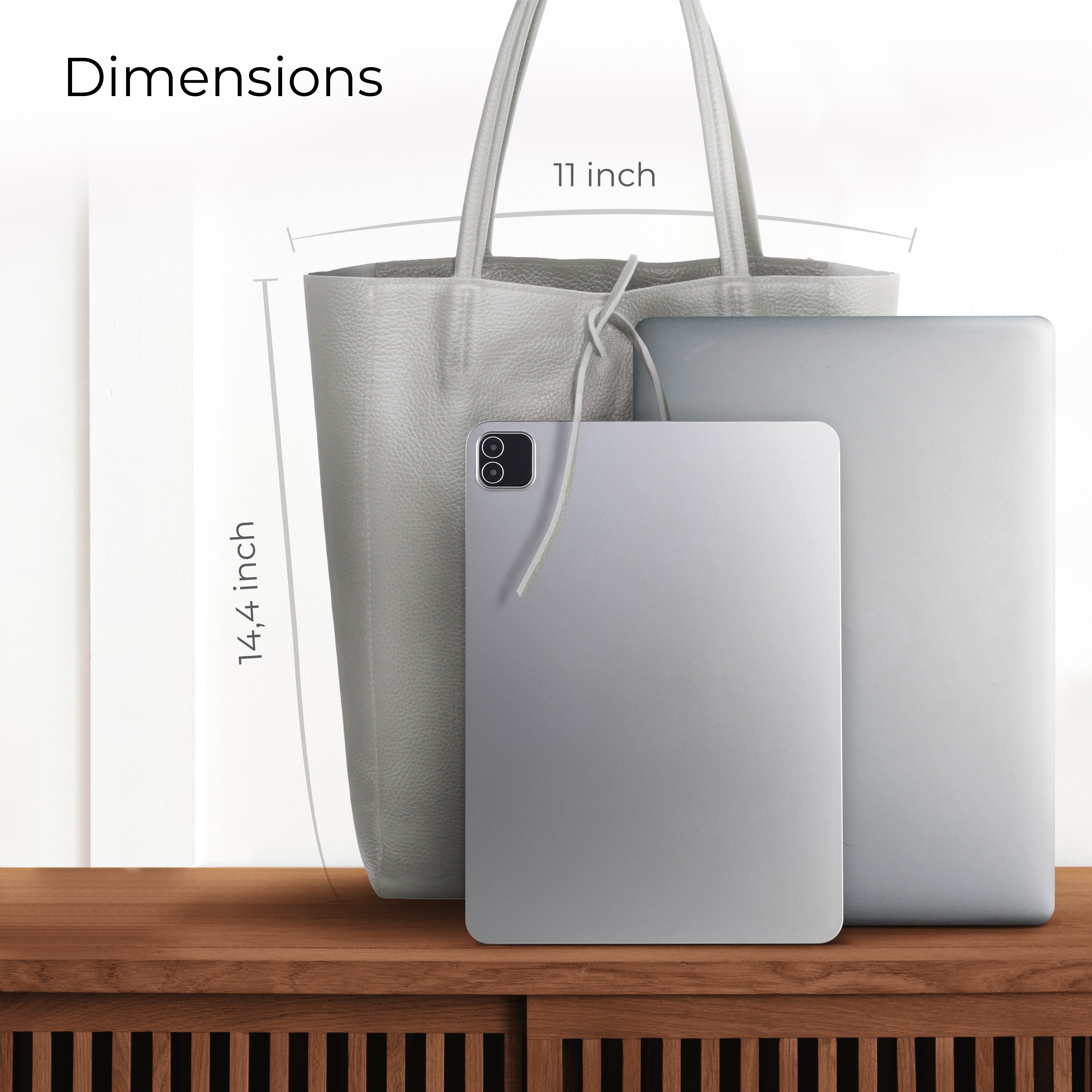 Italian Genuine Calf Leather Tote Bag