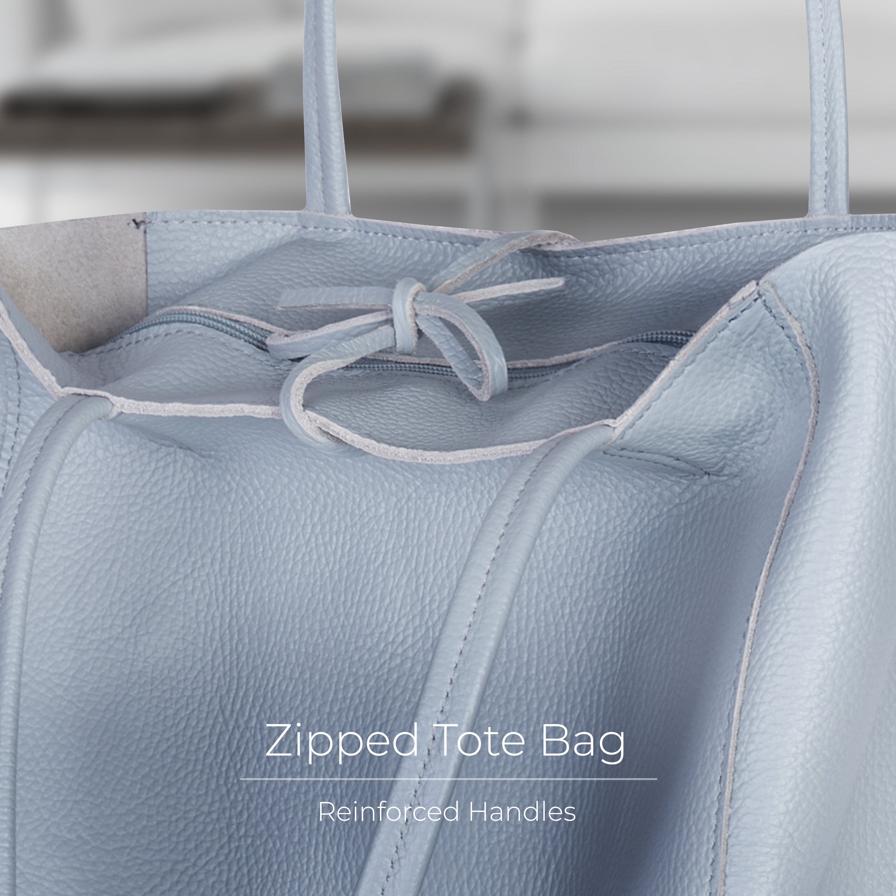 Italian Genuine Calf Leather Tote Bag