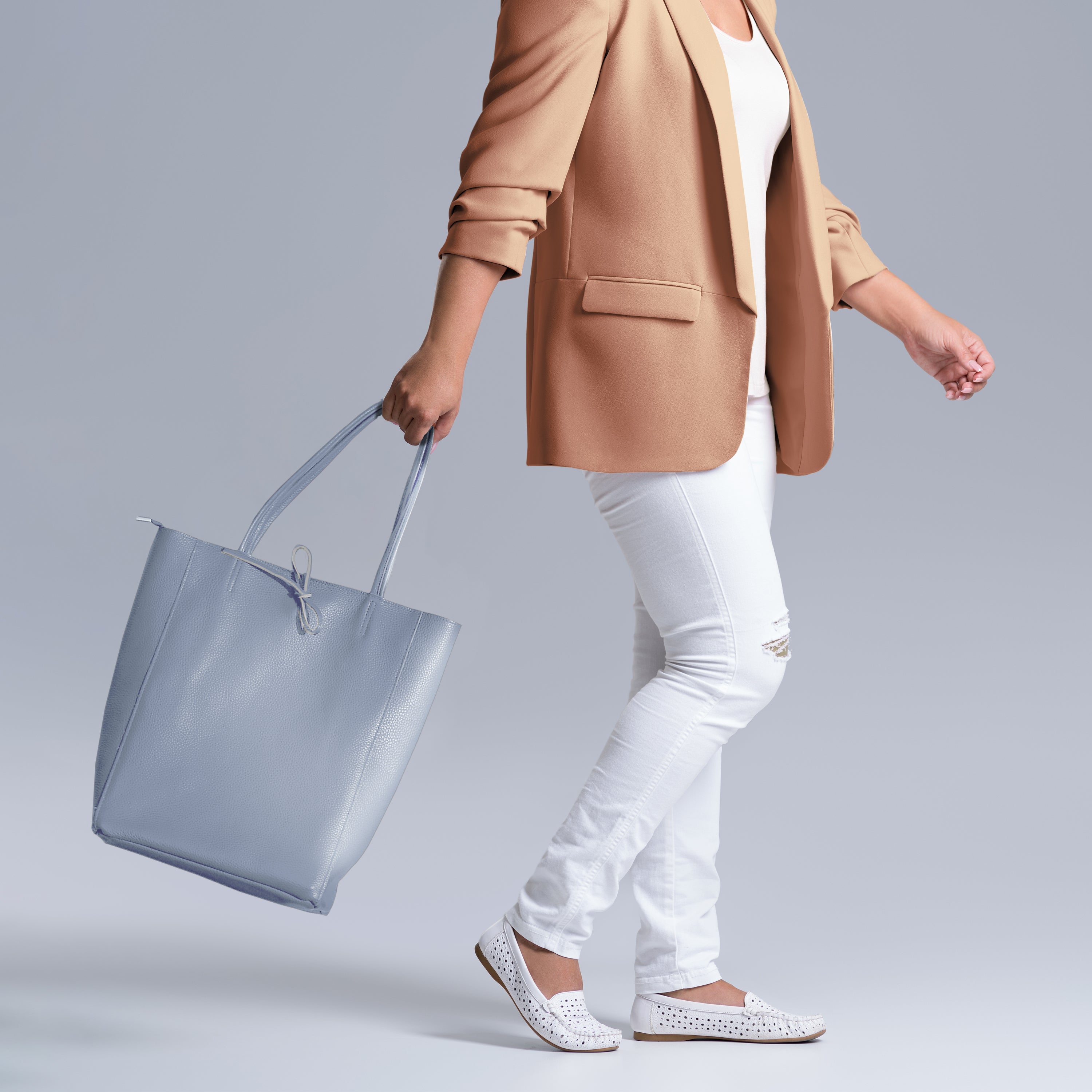 Italian Genuine Calf Leather Tote Bag
