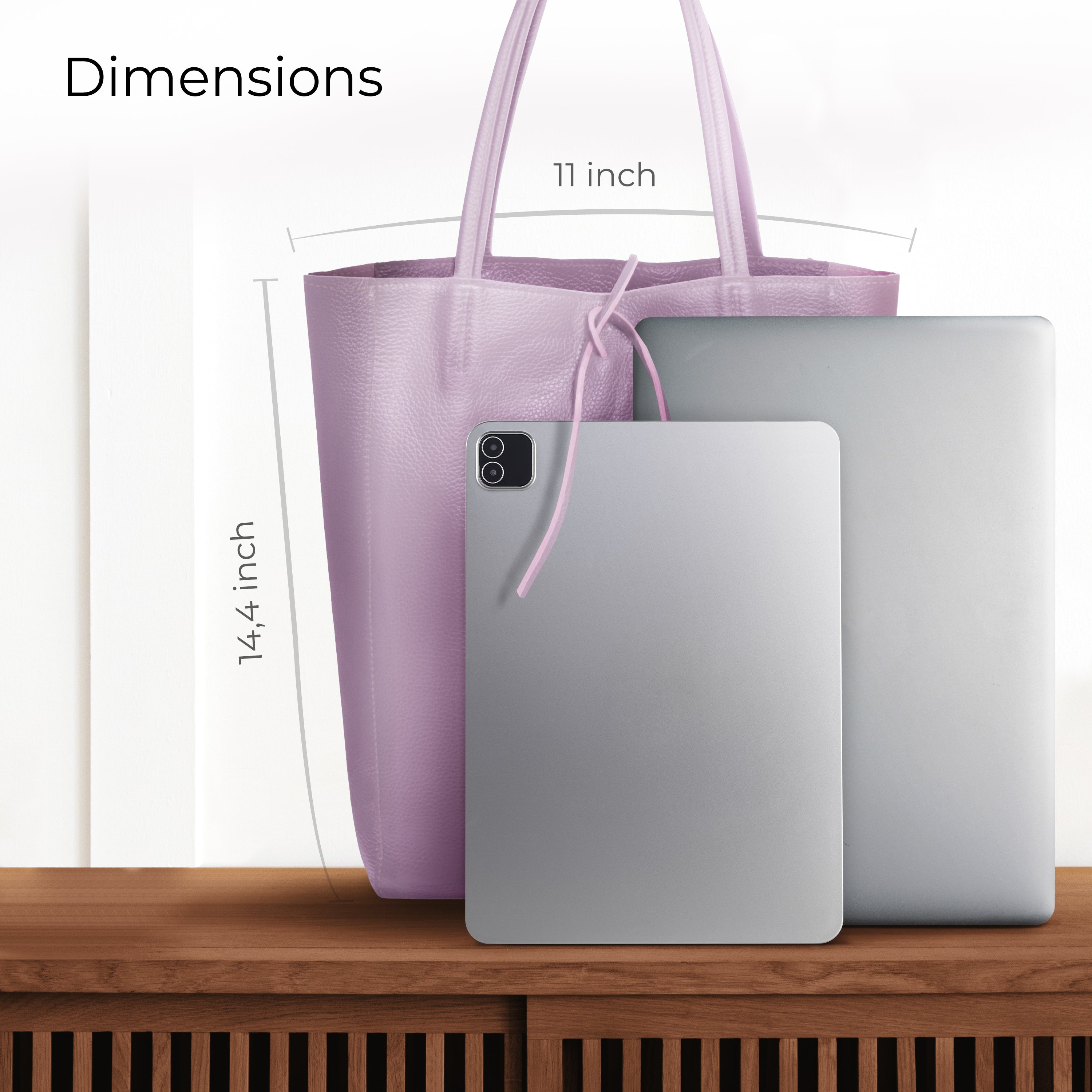 Italian Genuine Calf Leather Tote Bag