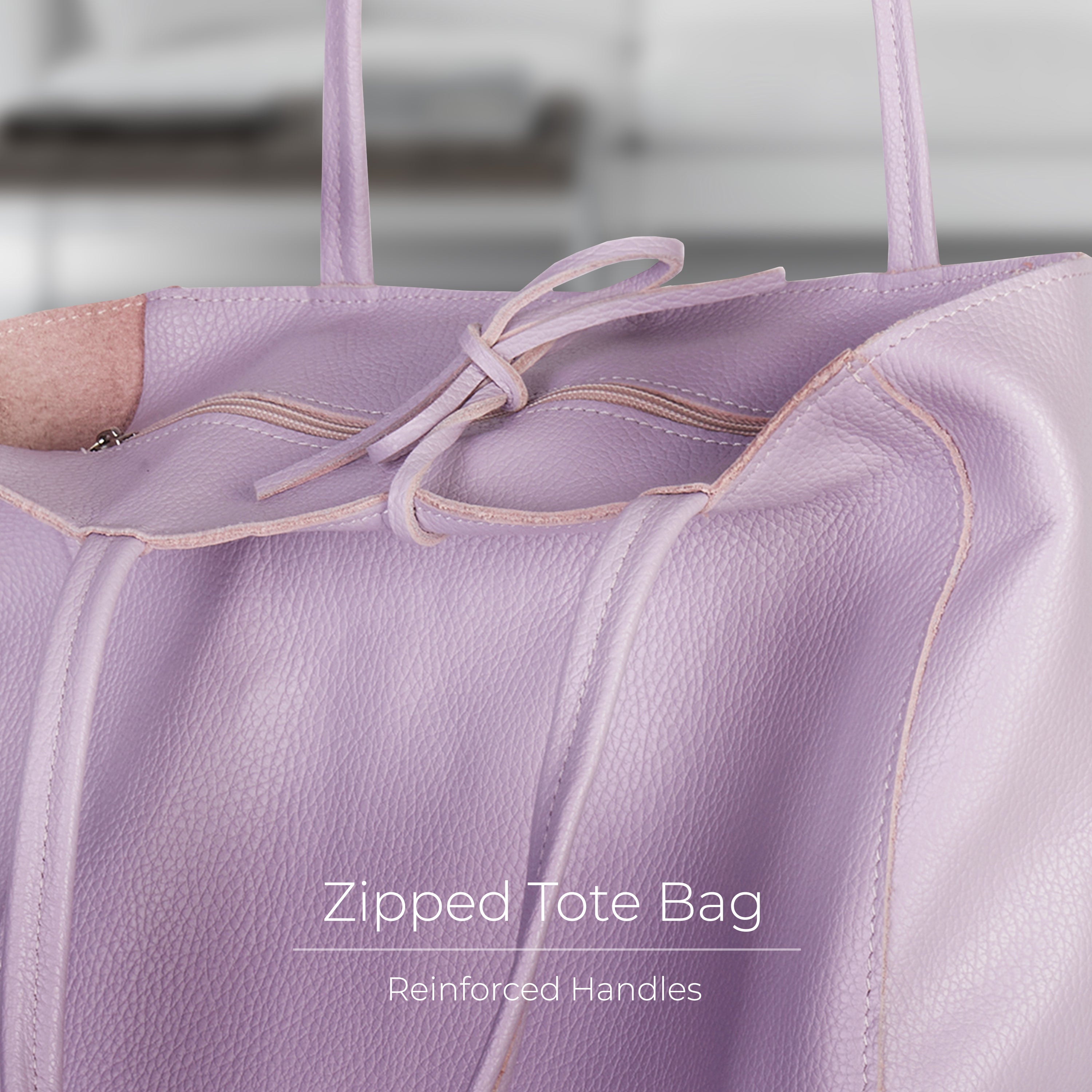 Italian Genuine Calf Leather Tote Bag