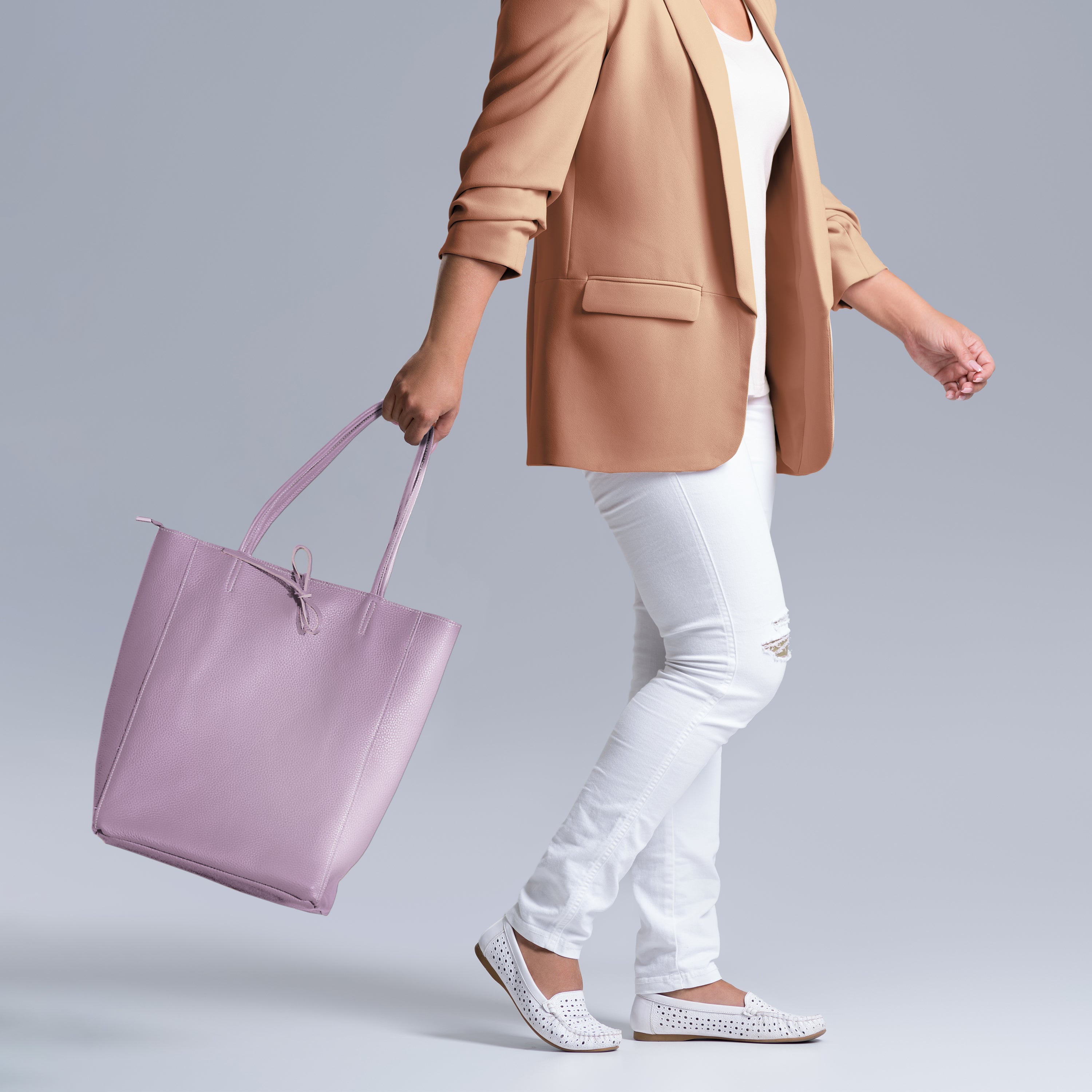 Italian Genuine Calf Leather Tote Bag