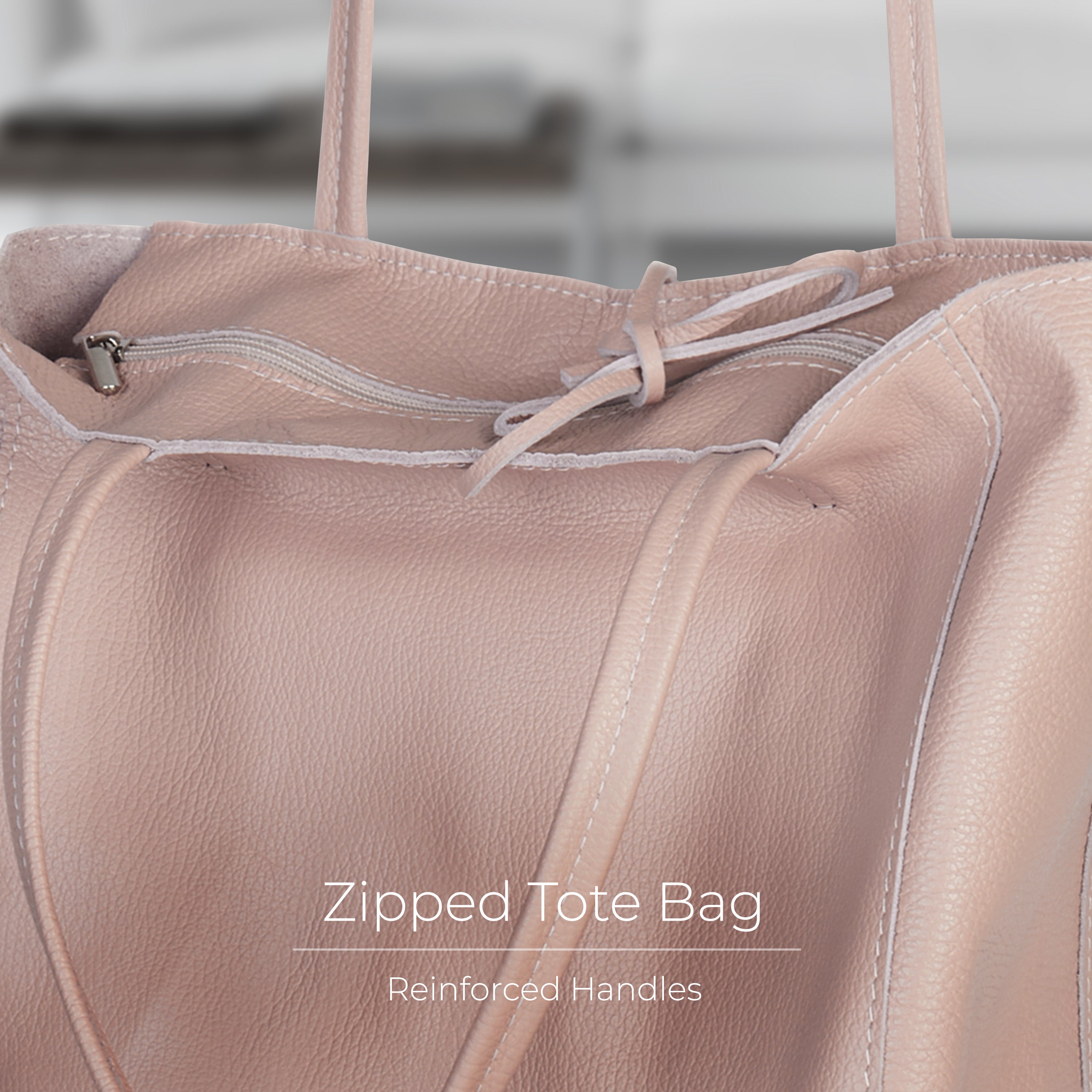 Italian Genuine Calf Leather Tote Bag