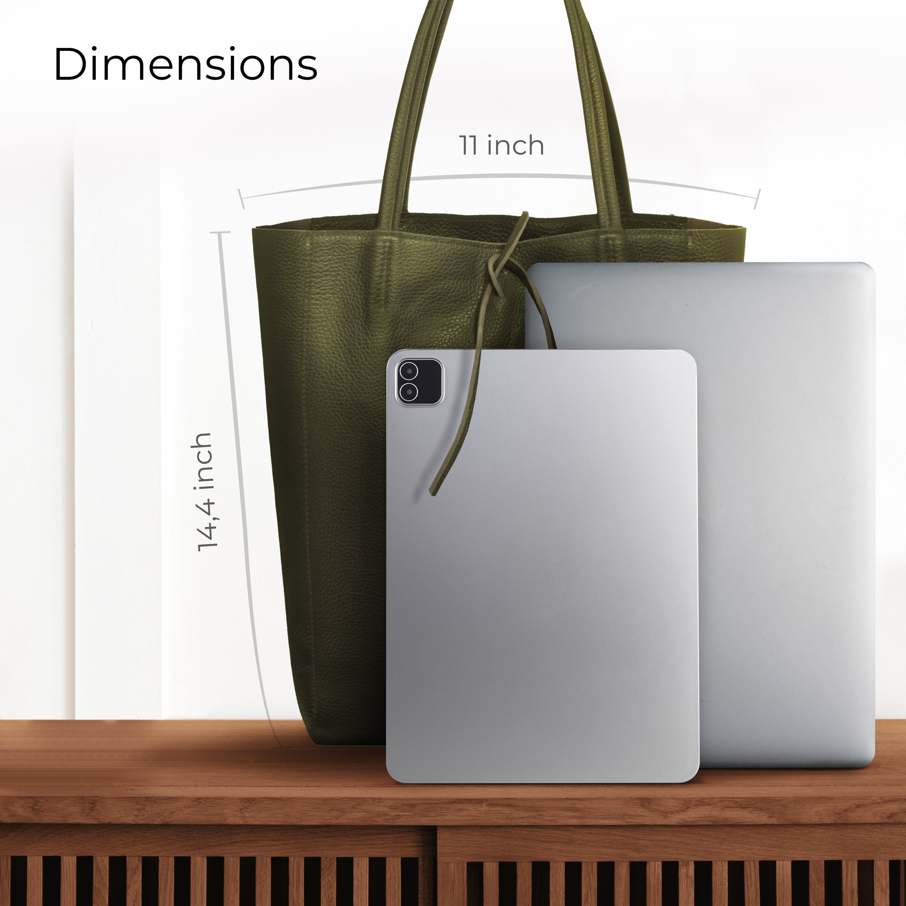 Italian Genuine Calf Leather Tote Bag
