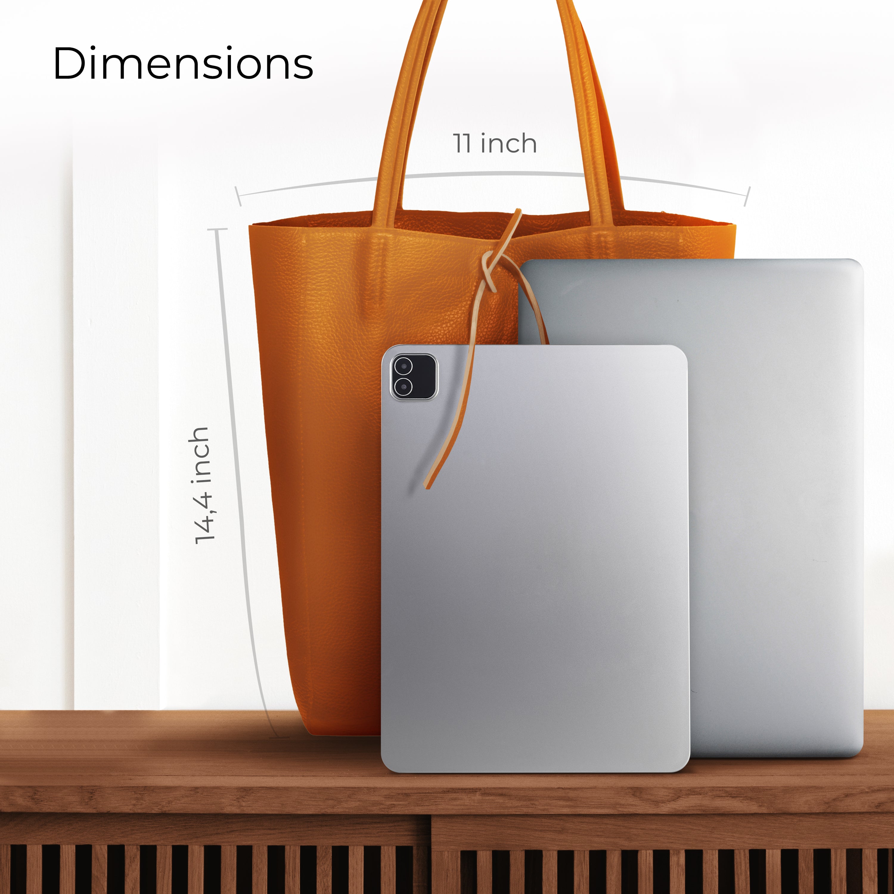 Italian Genuine Calf Leather Tote Bag