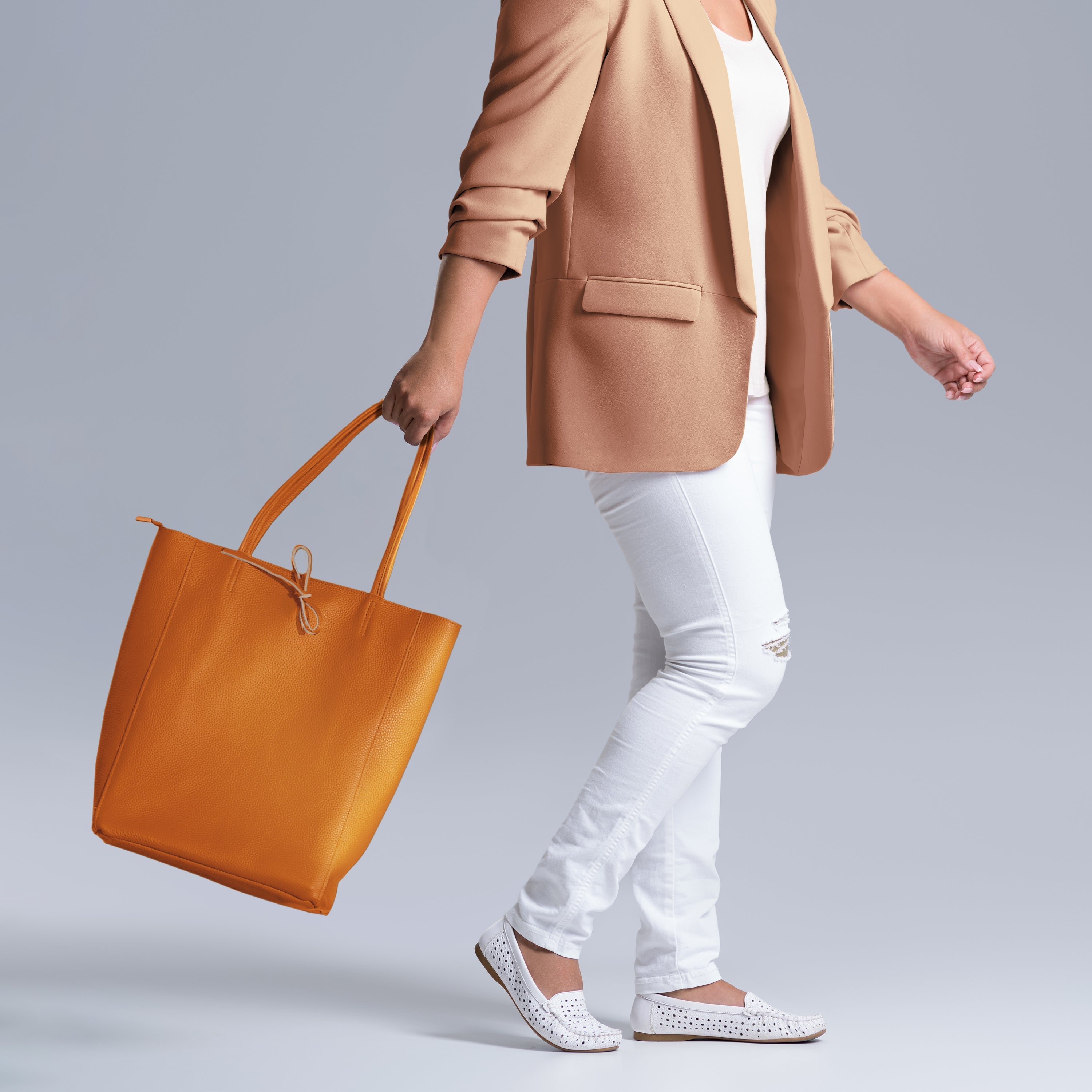 Italian Genuine Calf Leather Tote Bag