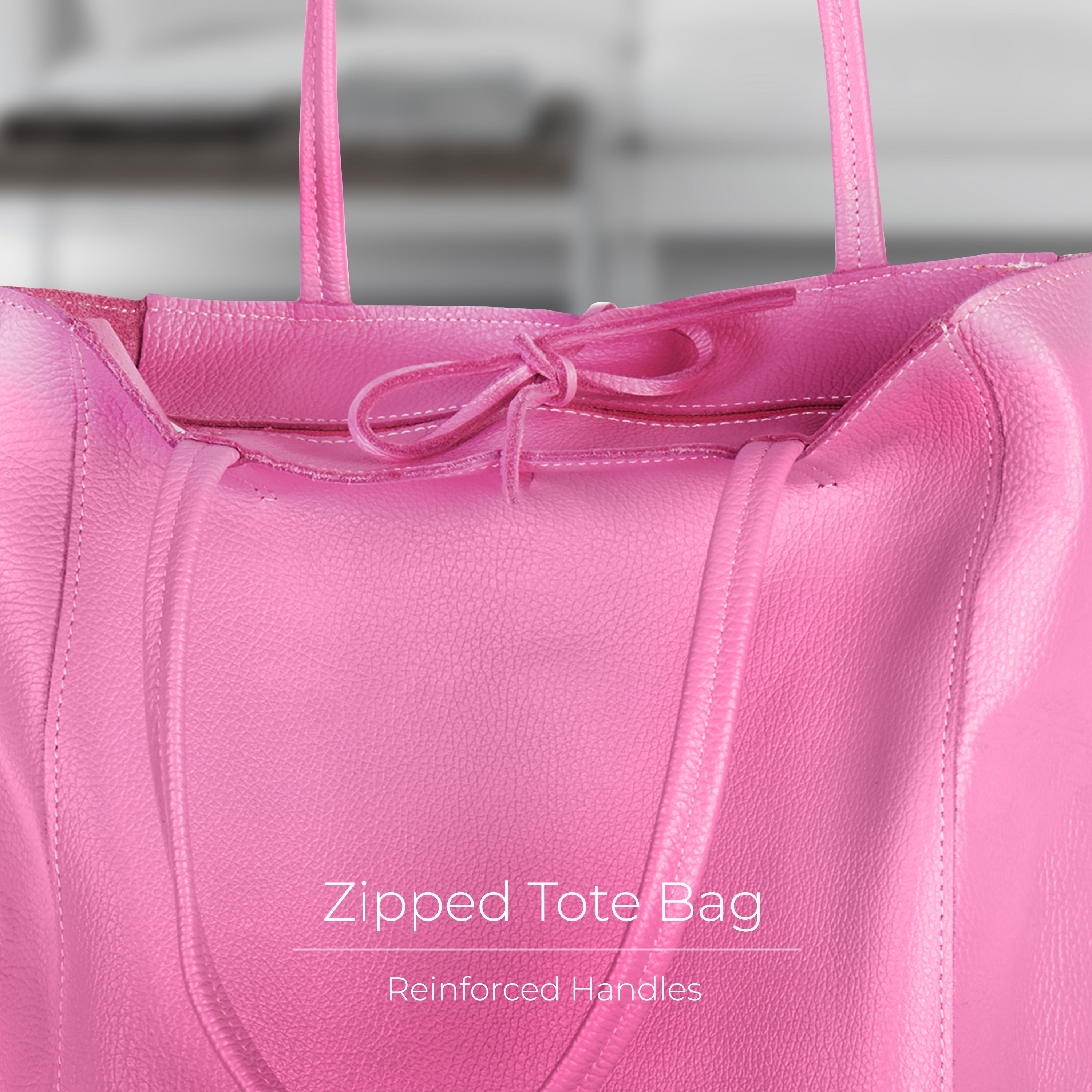 Italian Genuine Calf Leather Tote Bag