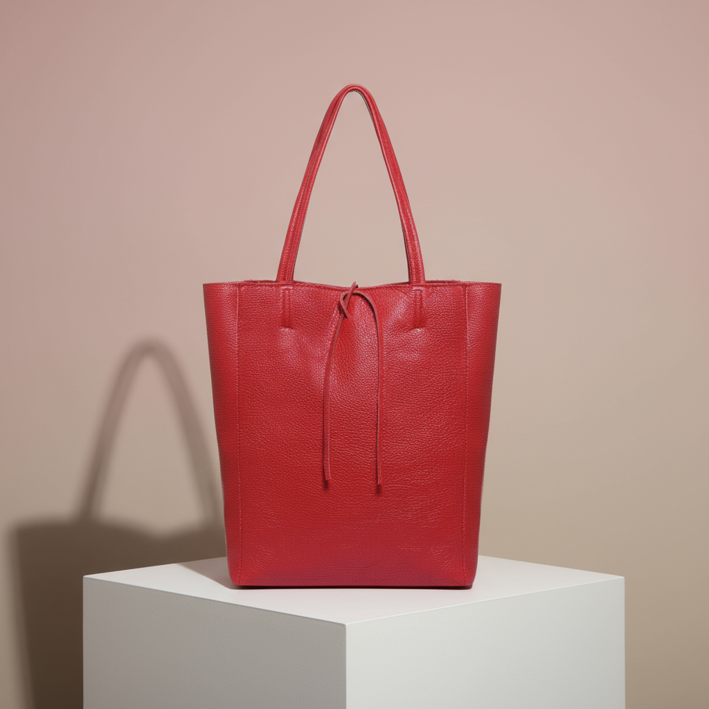 Italian Genuine Calf Leather Tote Bag