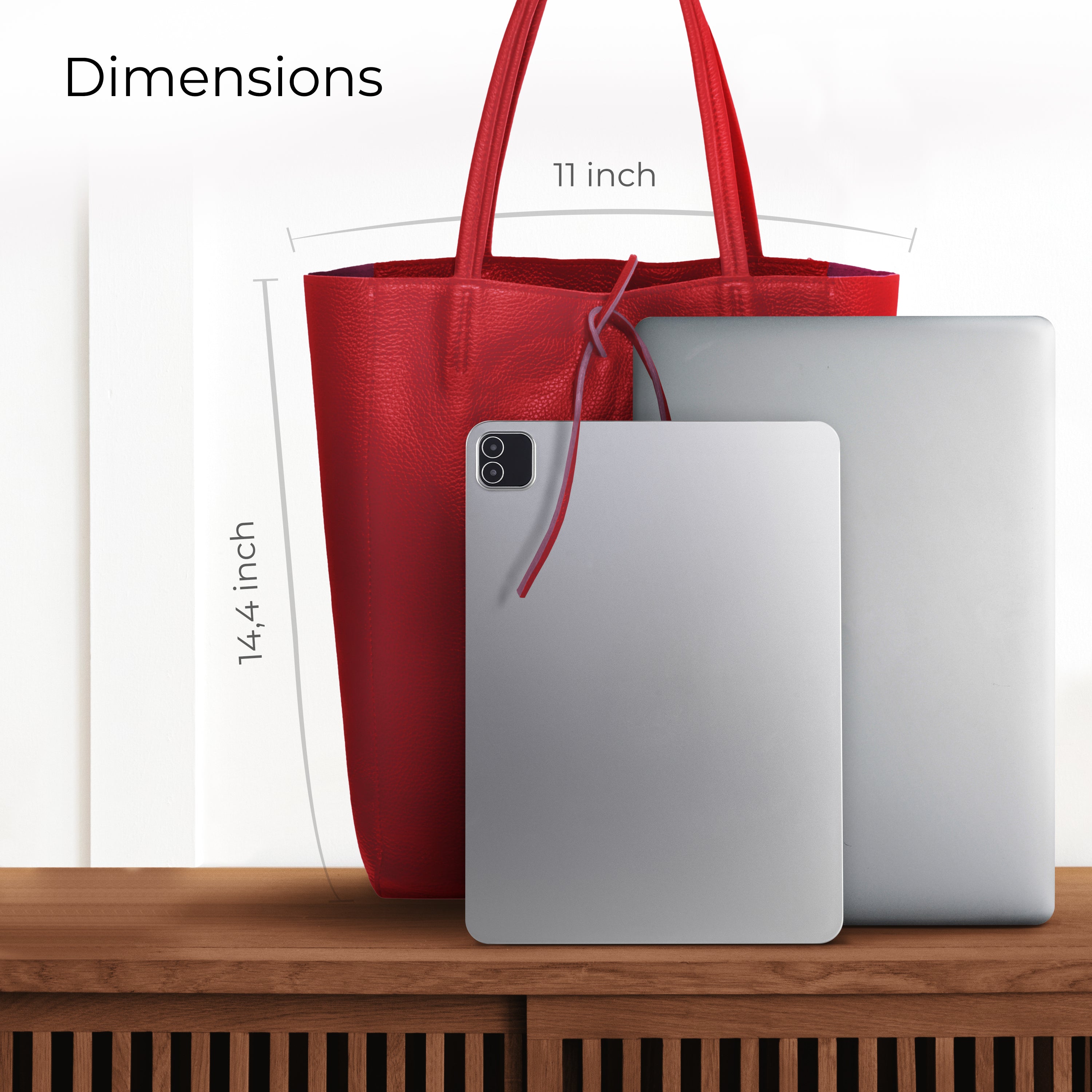 Italian Genuine Calf Leather Tote Bag