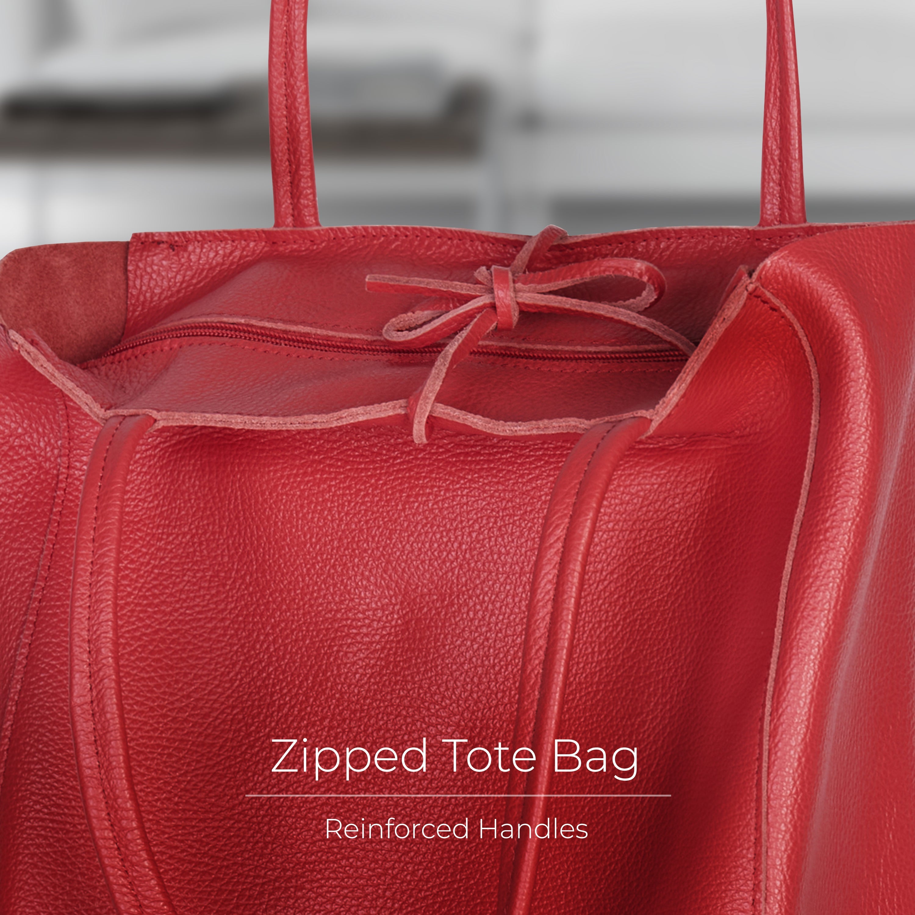 Italian Genuine Calf Leather Tote Bag