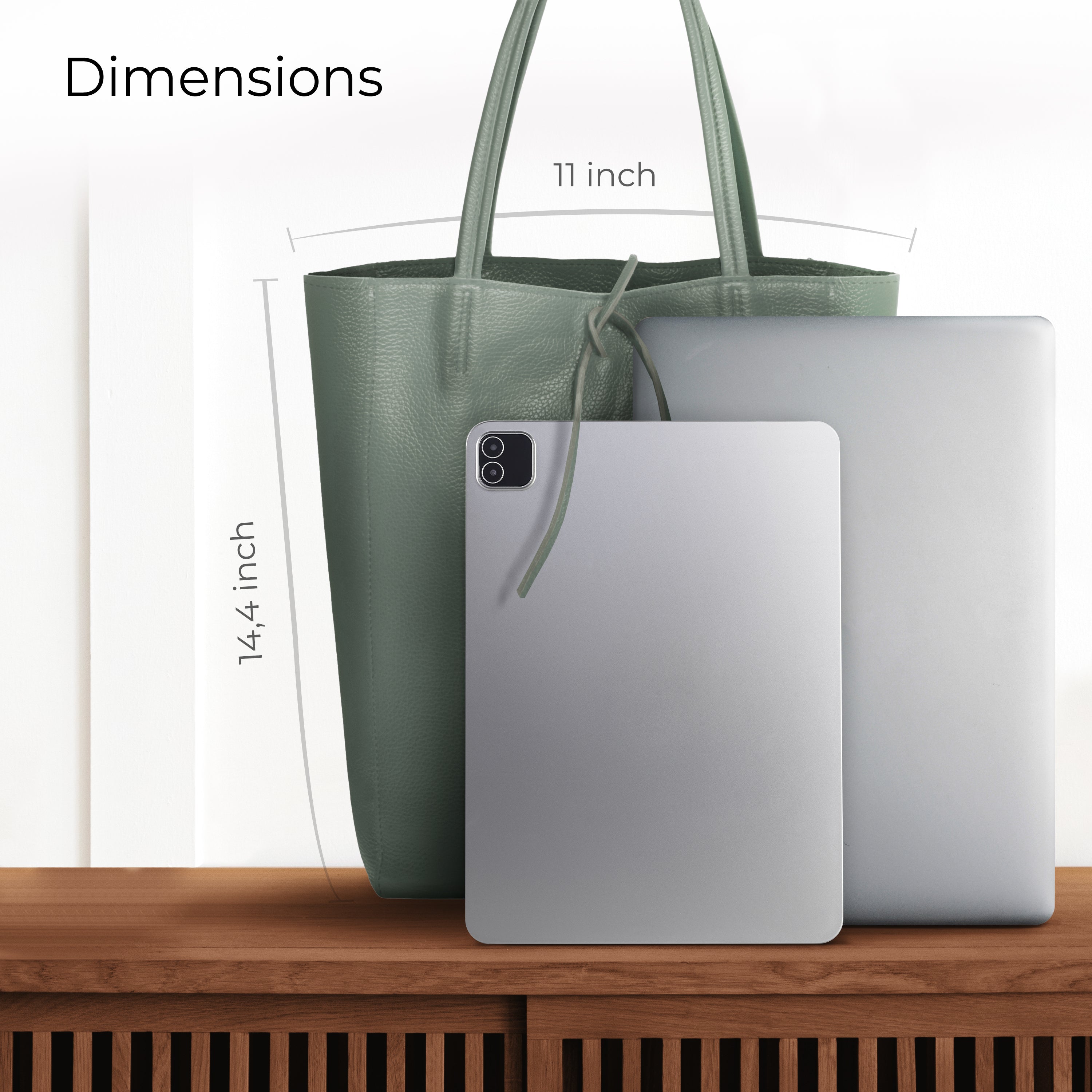 Italian Genuine Calf Leather Tote Bag