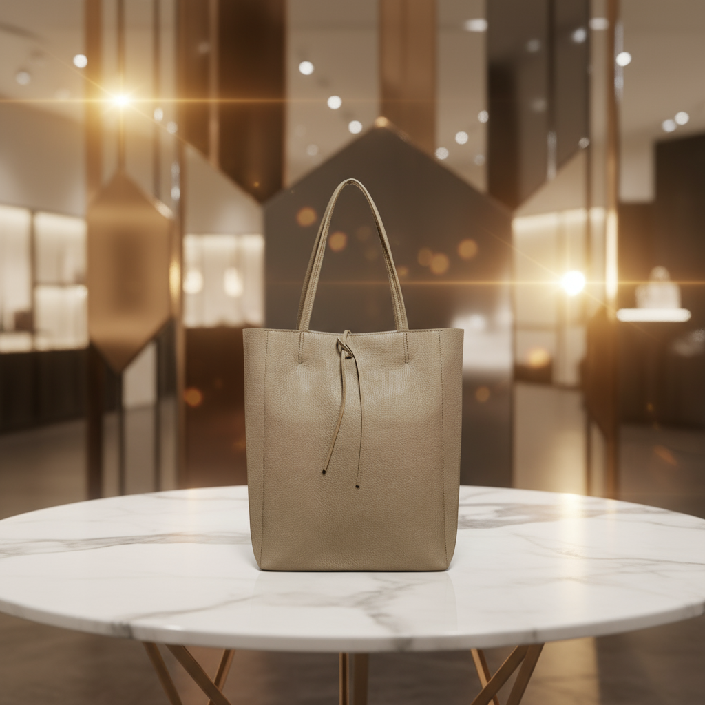 Italian Genuine Calf Leather Tote Bag