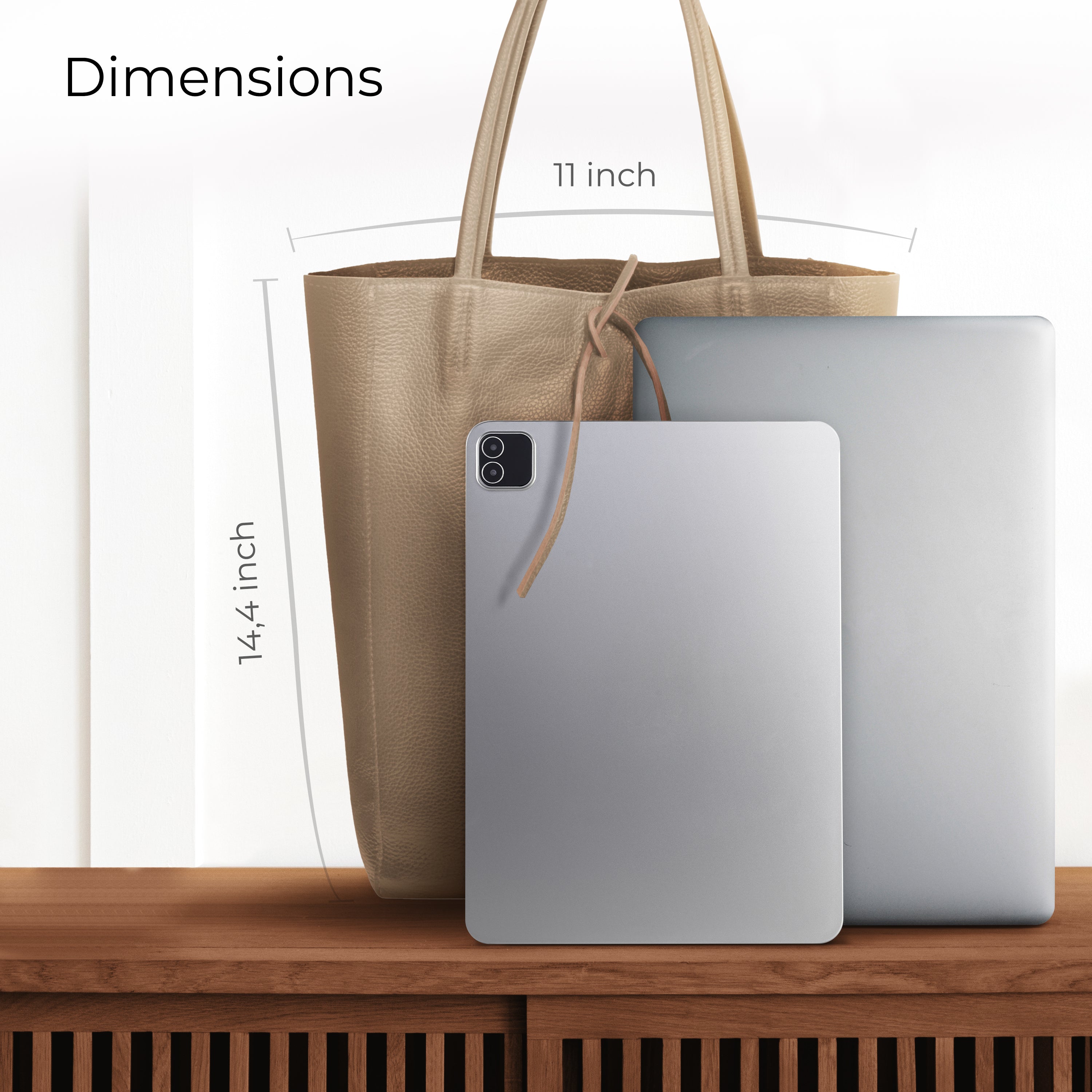 Italian Genuine Calf Leather Tote Bag