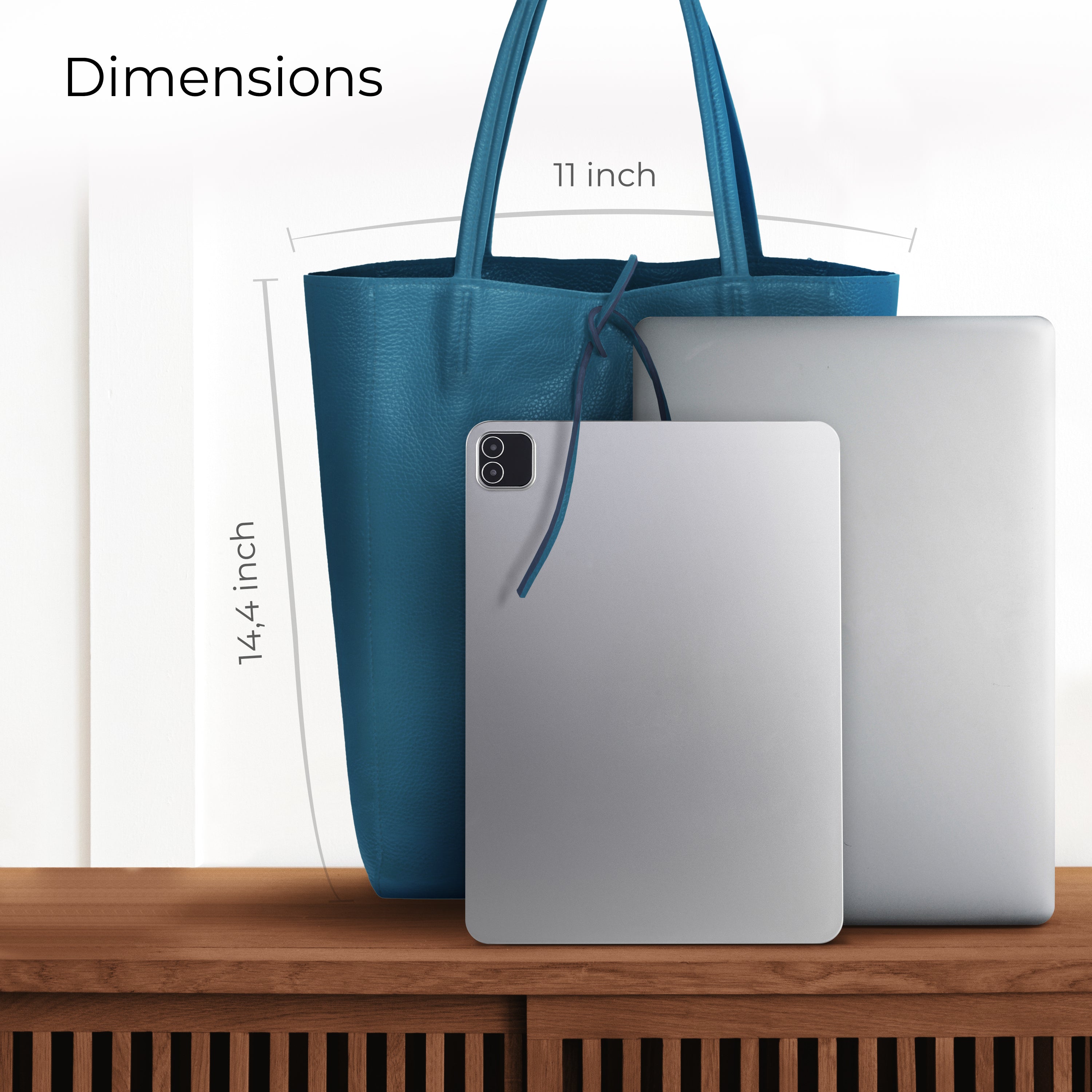 Italian Genuine Calf Leather Tote Bag