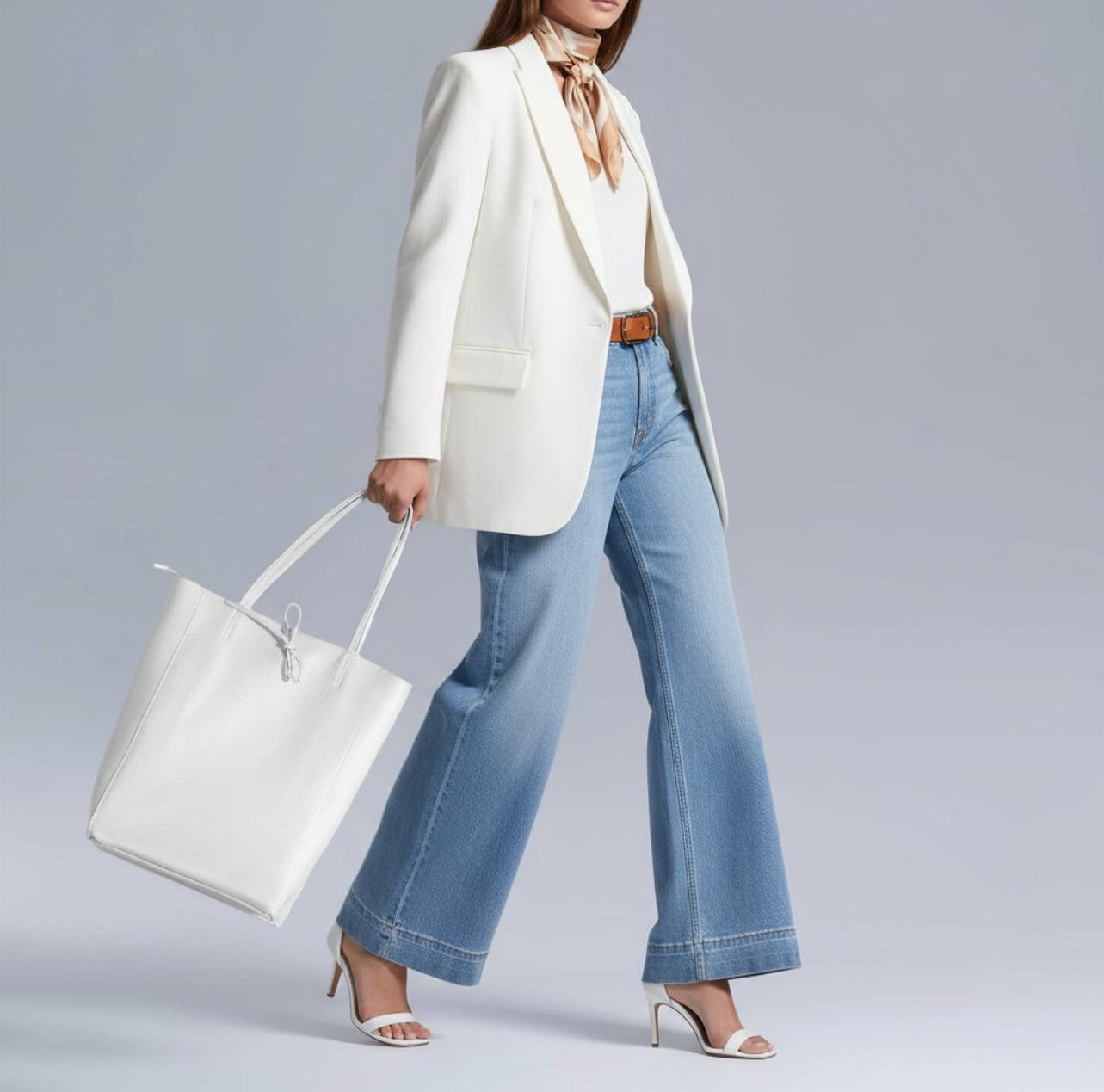 Italian Genuine Calf Leather Tote Bag