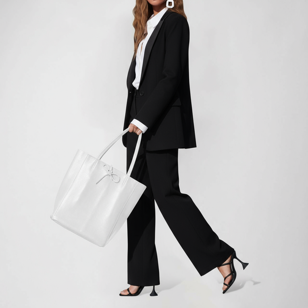 Italian Genuine Calf Leather Tote Bag