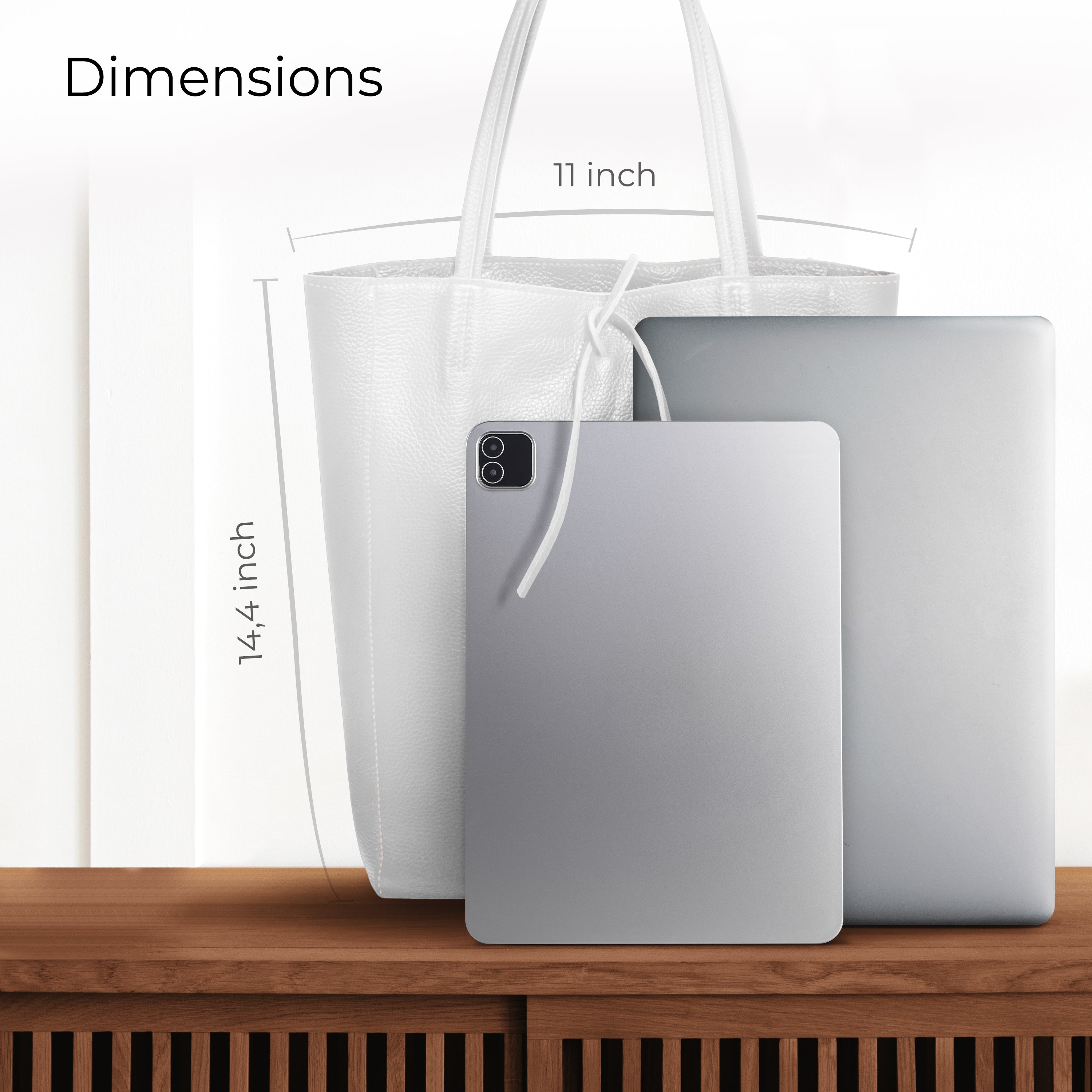 Italian Genuine Calf Leather Tote Bag