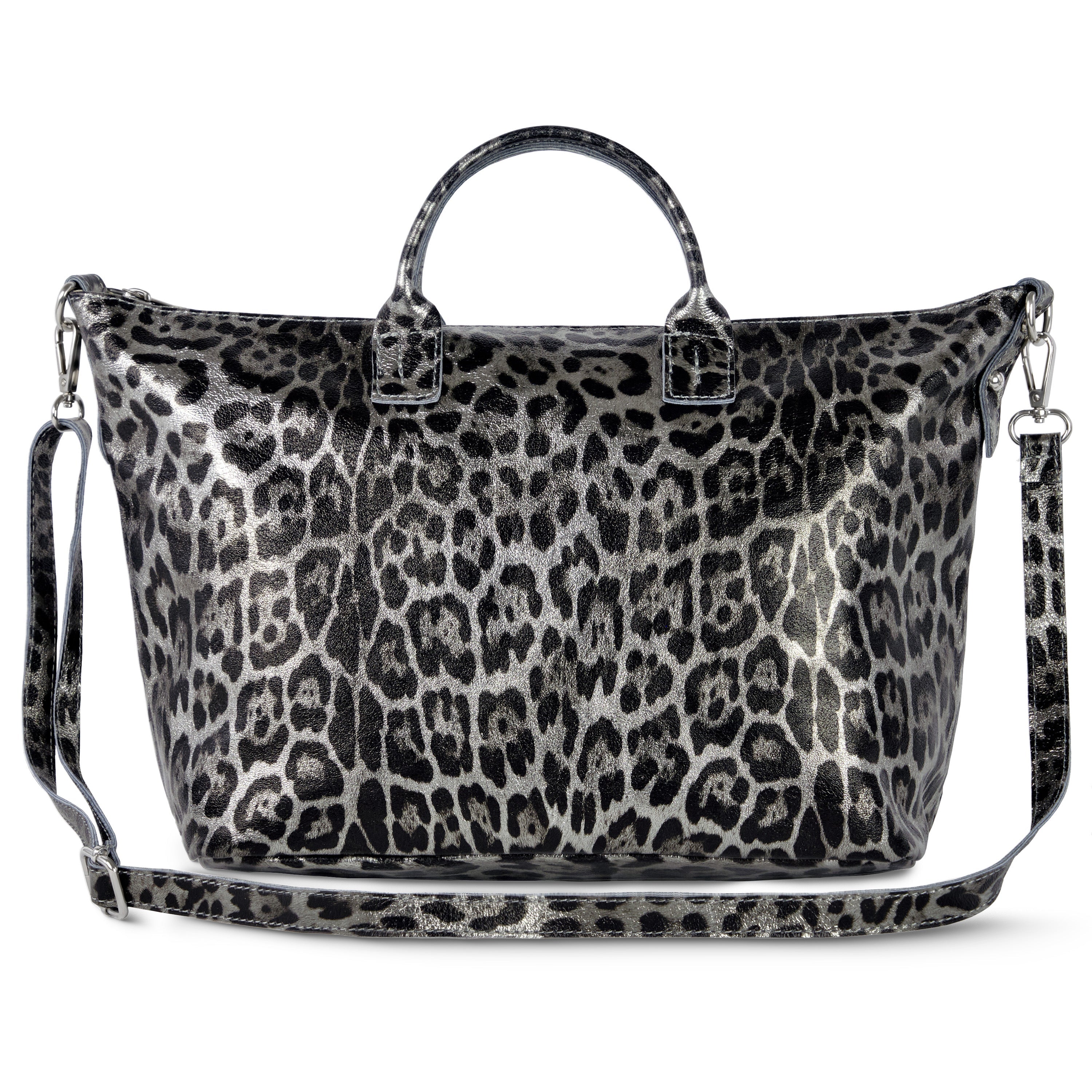 SteinMart.com | Italian Genuine Leopard-Print Metallic Suede Top