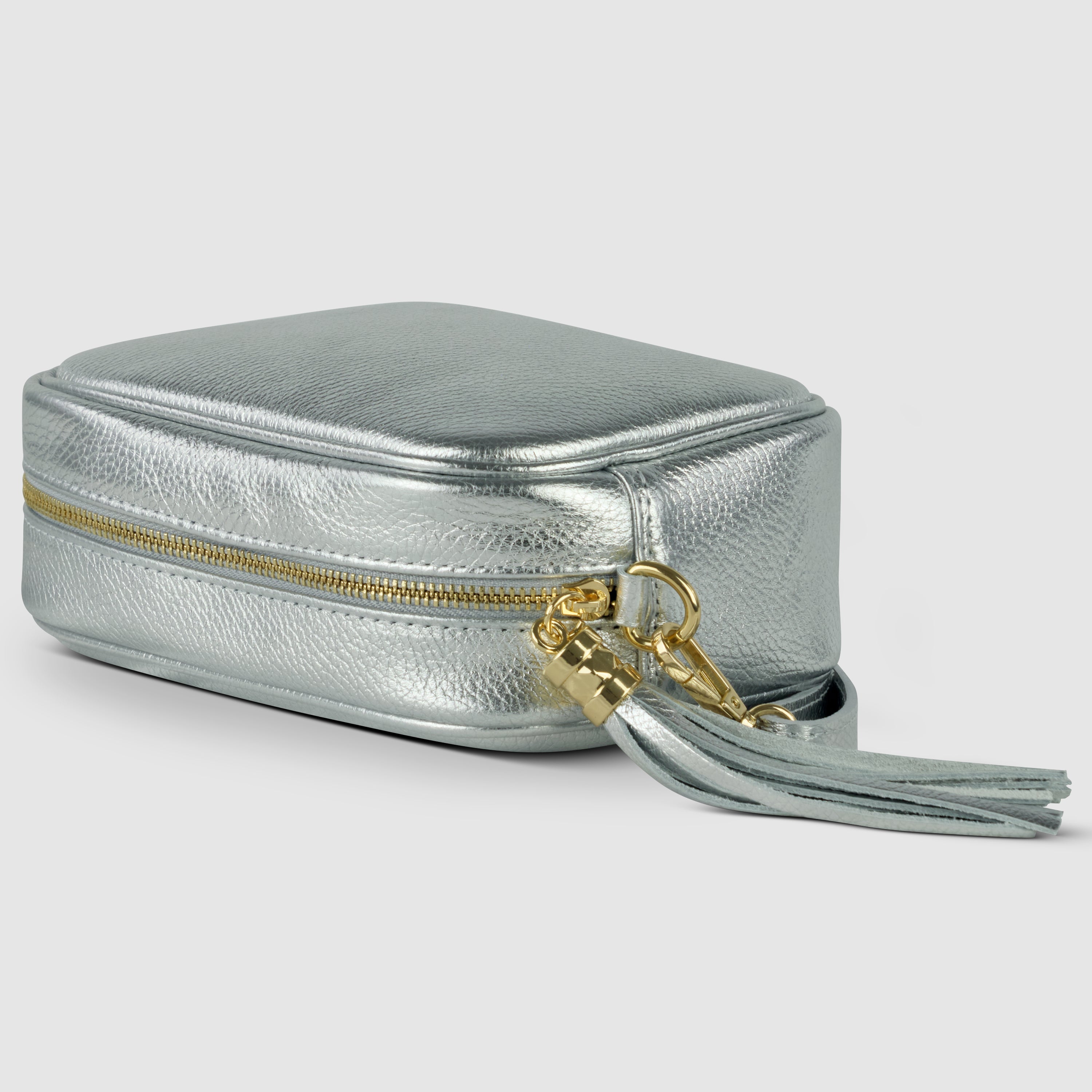 Italian Genuine Metallic Calf Leather Crossbody Bag 231302