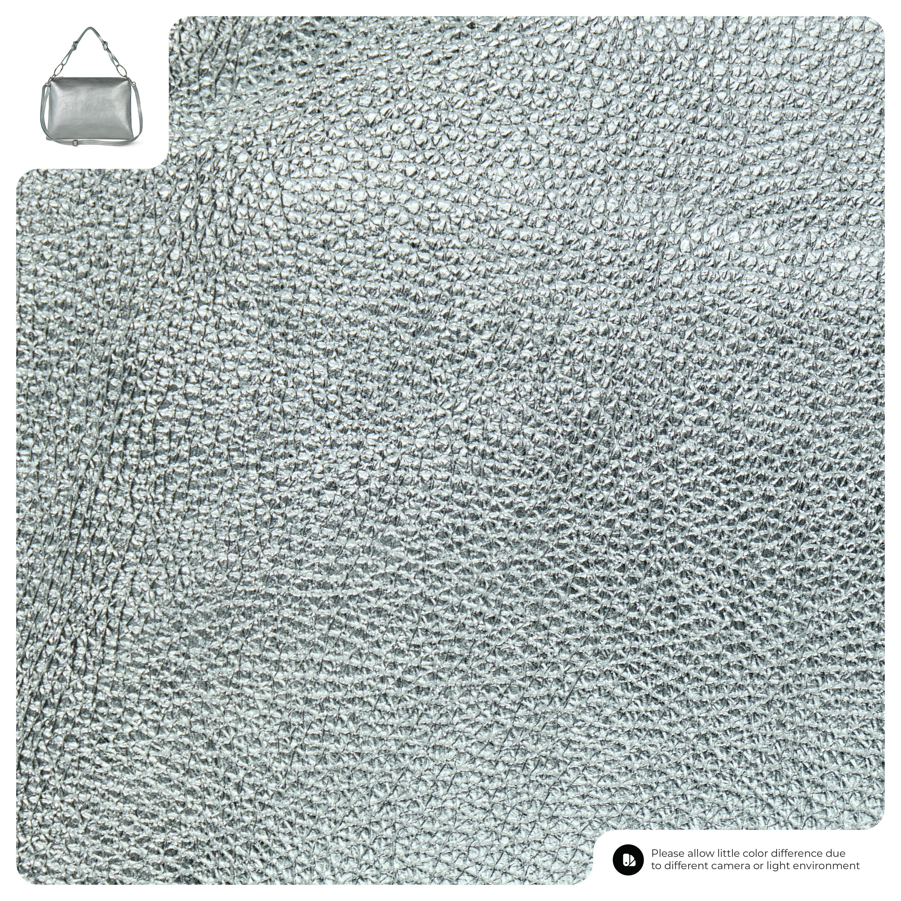 Italian Genuine Metallic Calf Leather Shoulder Bag 171551